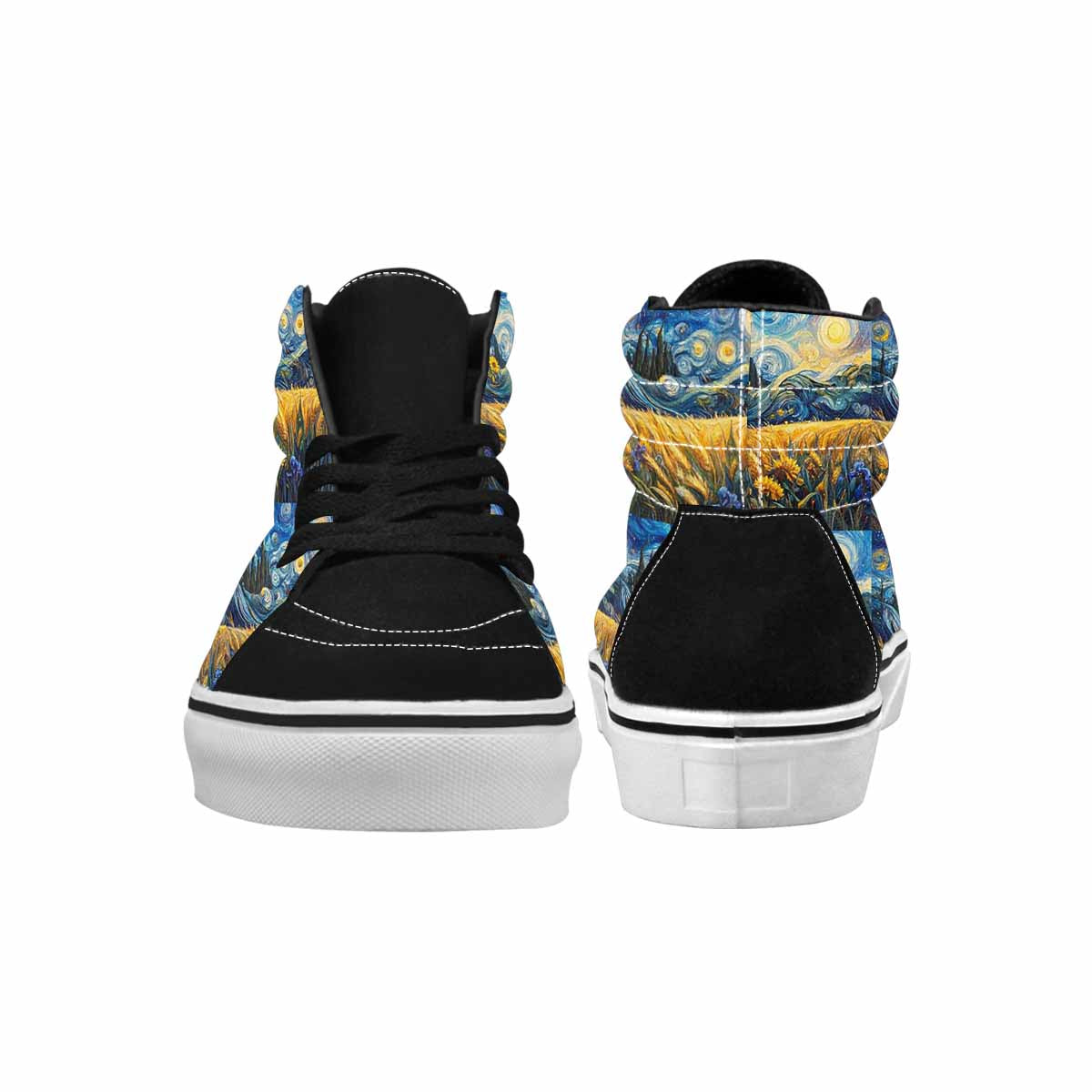 WOMEN'S Van Gogh-Style Swirl High Top Canvas Dreamcore Shoes