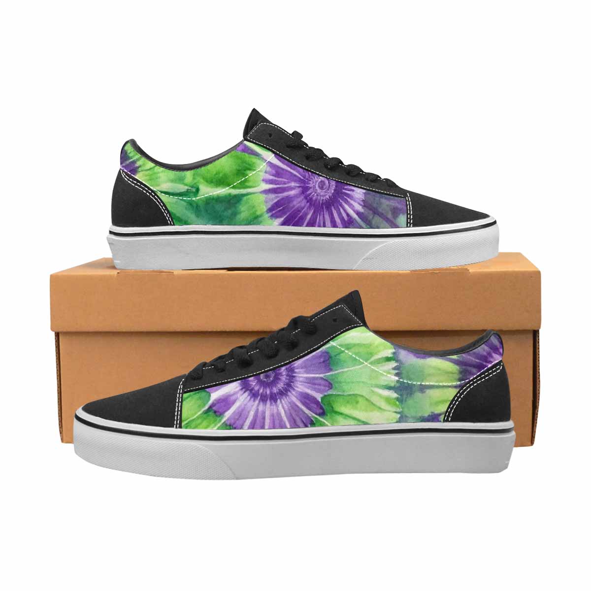 WOMEN'S Tie Dye - Canvas Lace-Up Wallpaper Art Sneakers