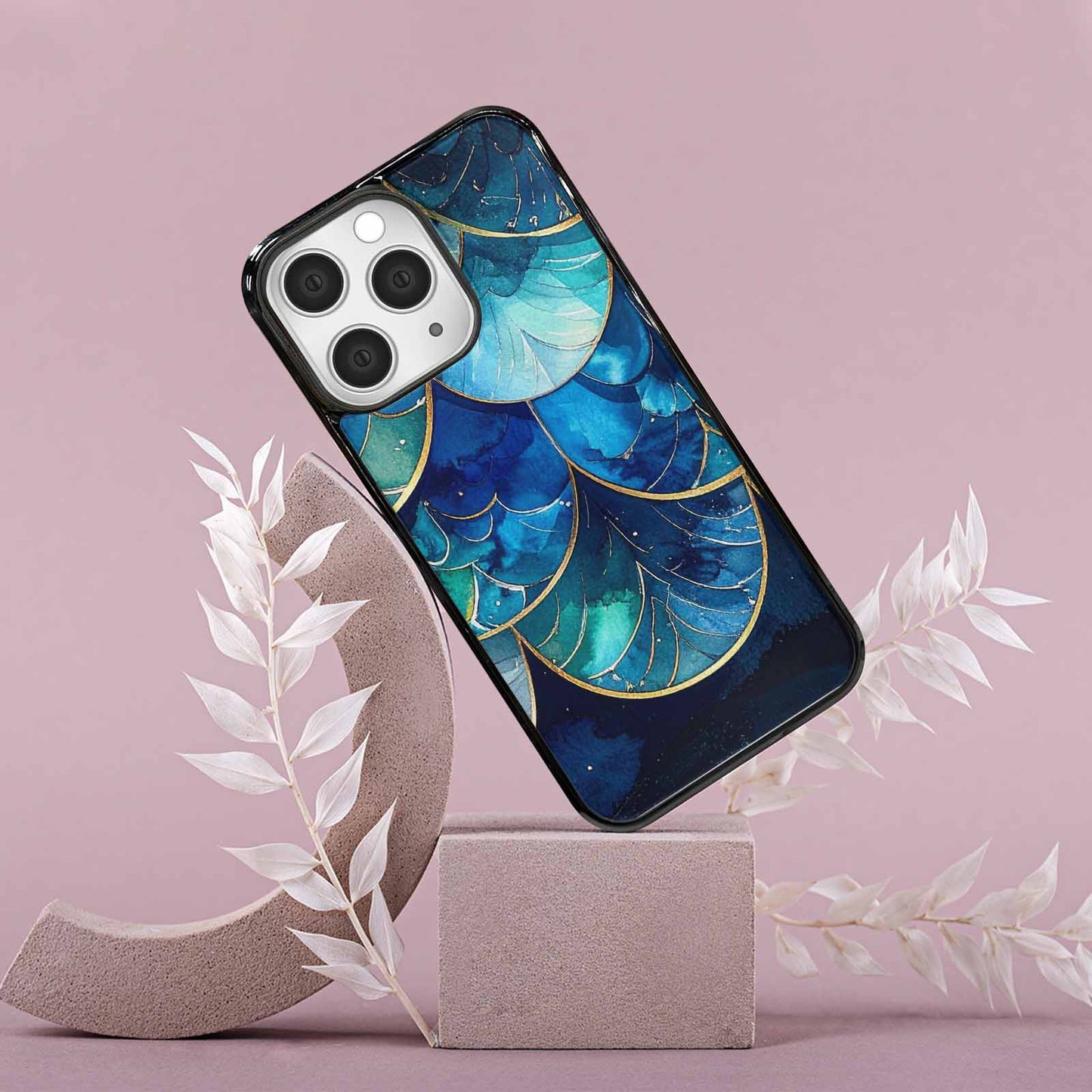 iPhone 15 Pro Max Case — Mermaid Scale Art Pattern, Personalized Phone Case
