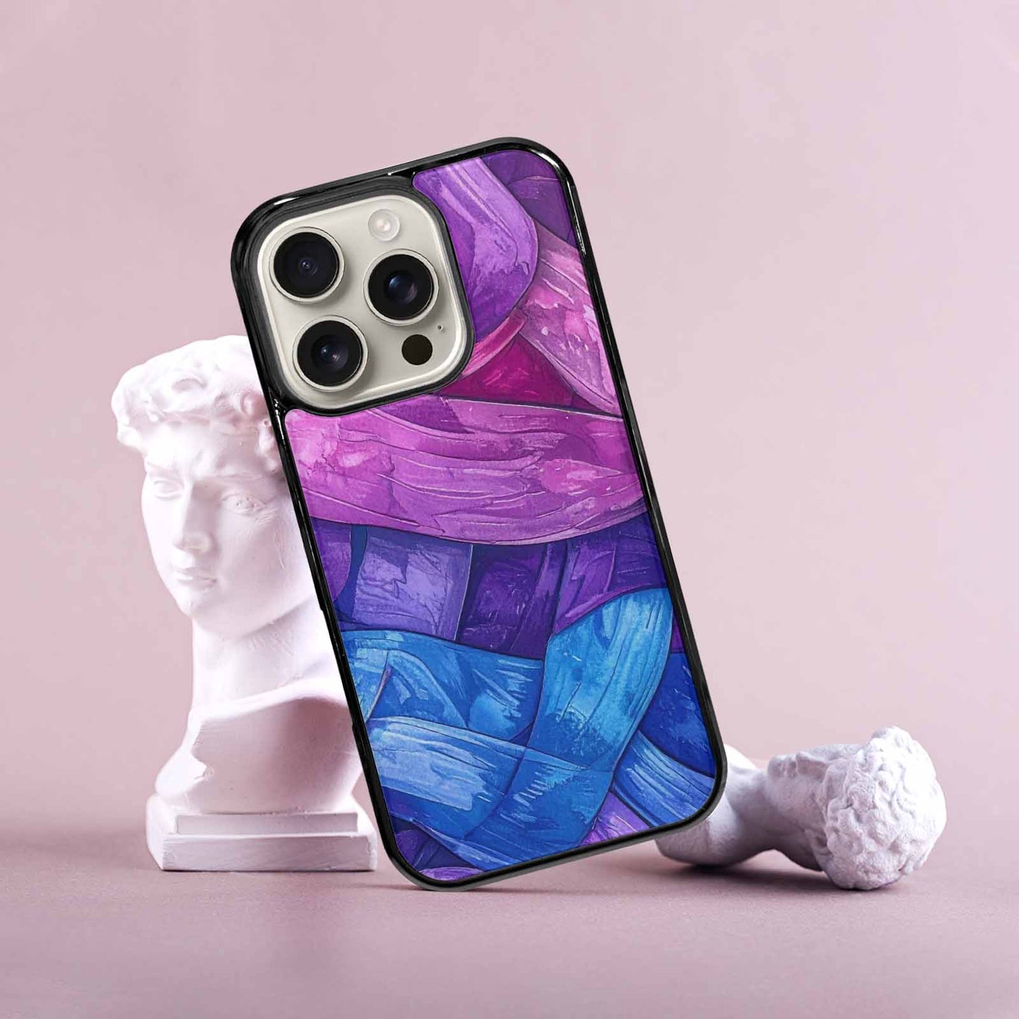 iPhone 16 Pro Case — Bisexual Flag Color Theme Small Rainbow, Personalized Phone Case