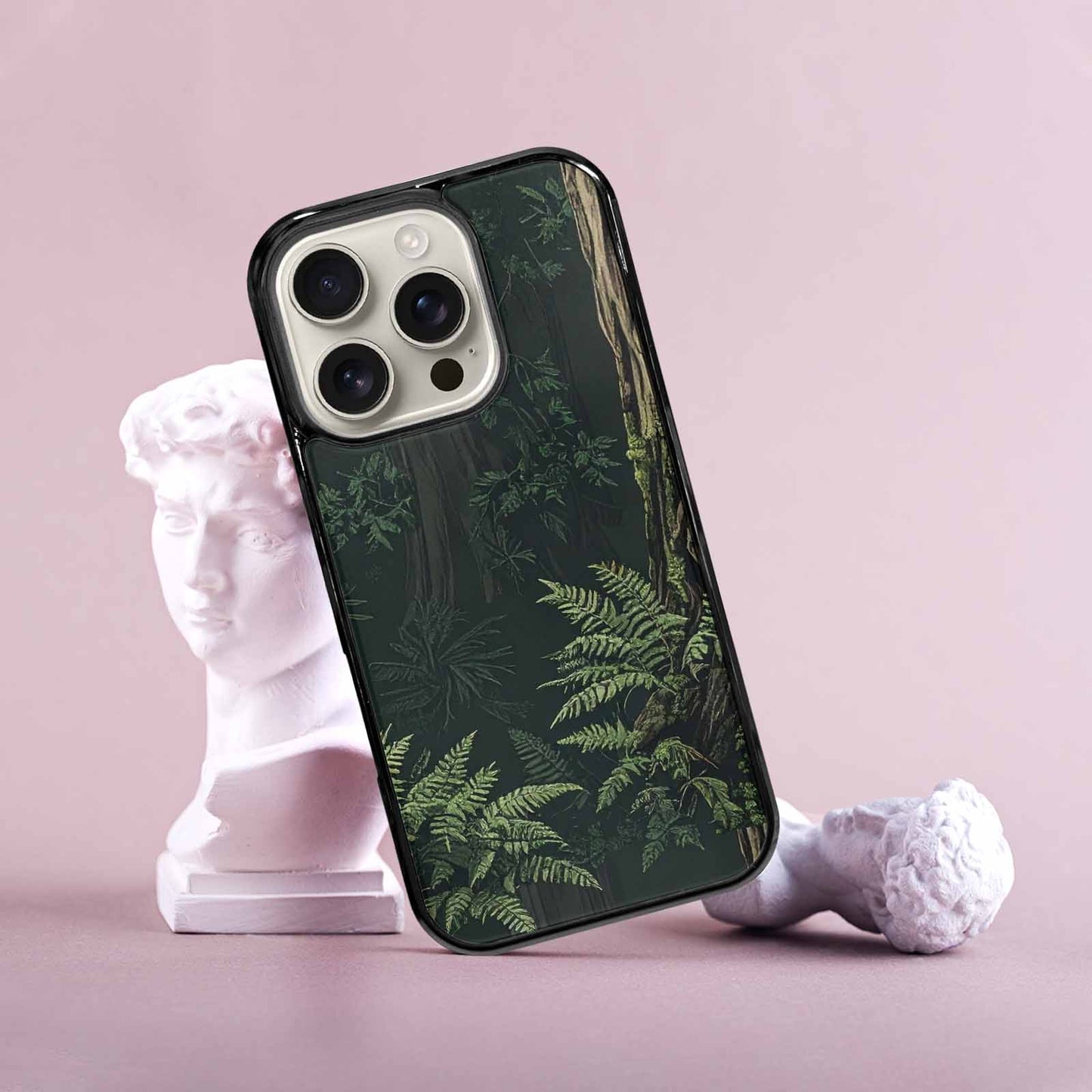 iPhone 16 Pro Case — Seamless Pattern Ancient Redwood Forest Giant, Custom Phone Case