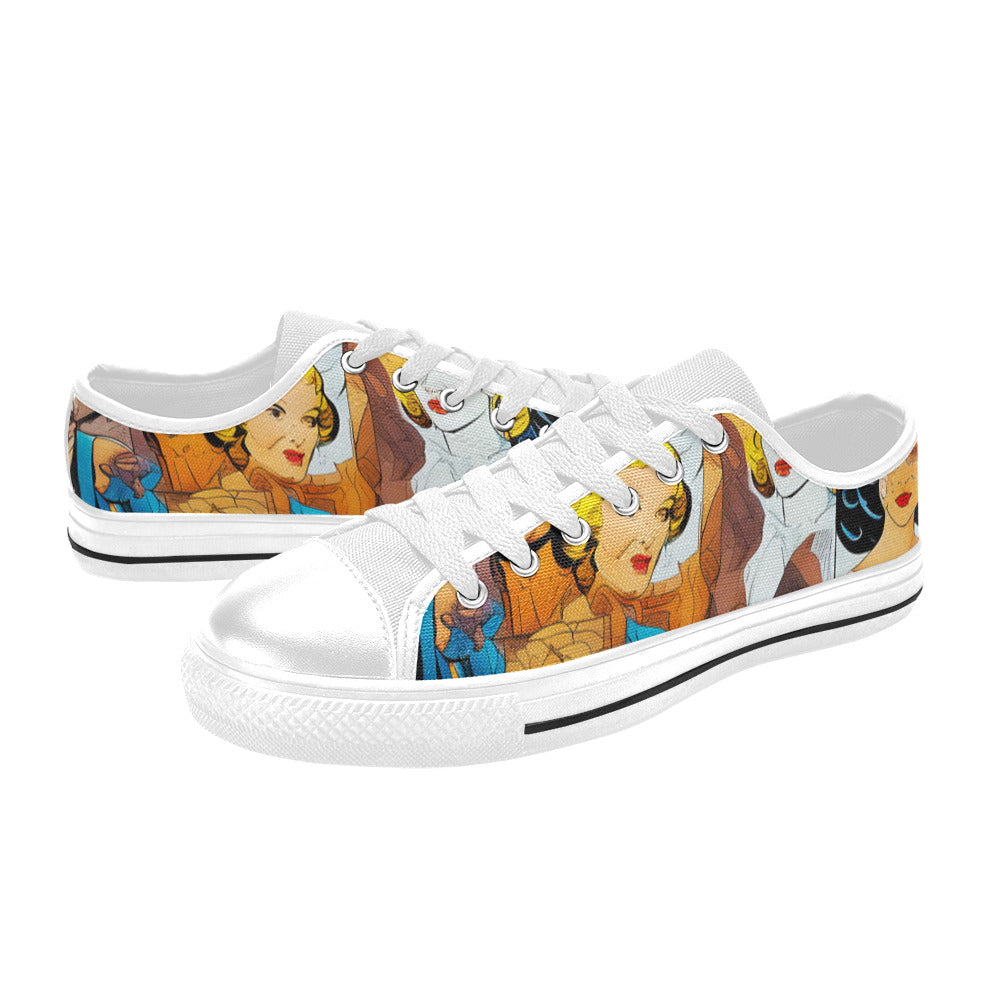 WOMEN'S Cc Pop Art Canvas Y2K Custom Sneakers