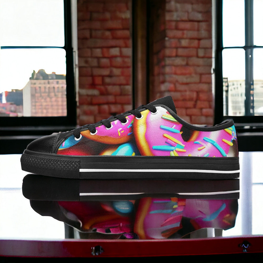 Koi Teal Gold Unique WOMEN Bold Art - Freaky Shoes | Custom Art Sneakers