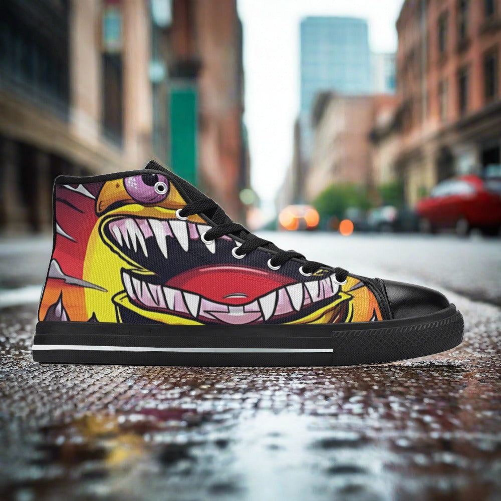 Phoenix Magenta Gold Custom Bold Art - Freaky Shoes