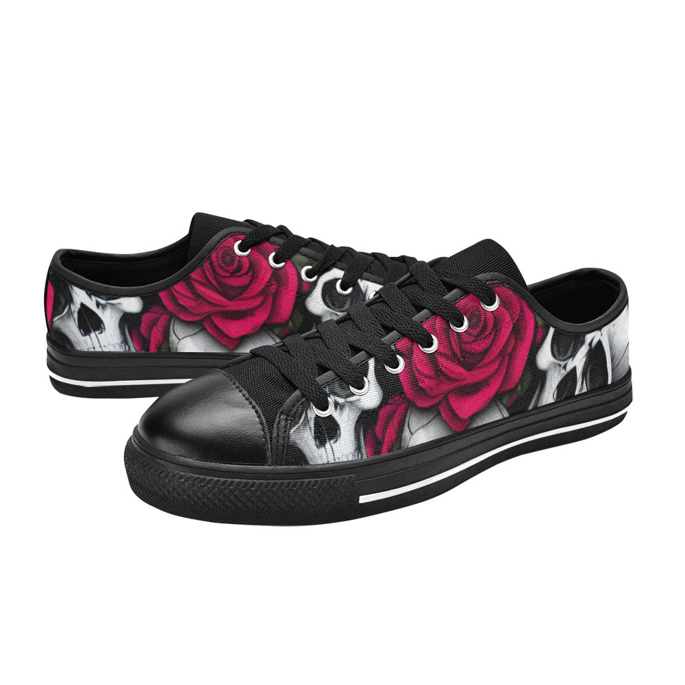 MEN'S Cc Skulls Roses 1 Canvas Y2K Custom Shoes