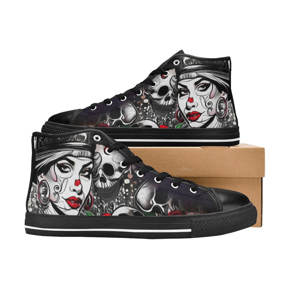 WOMEN'S Clown Woman High Top Canvas Y2K Custom Shoes
