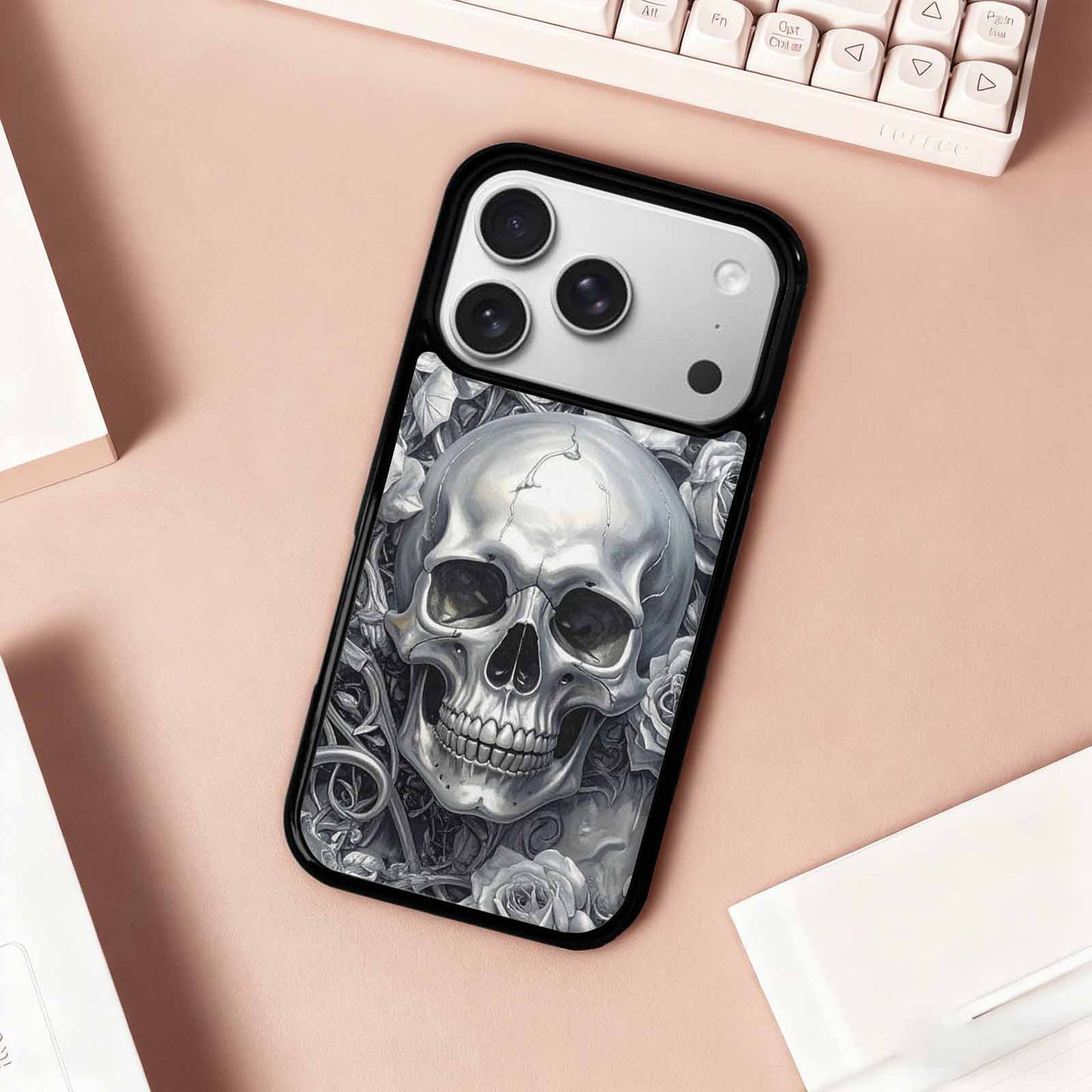 iPhone 17 Pro Case — Seamless Tileable Pattern Of Overlapping Gothic, Custom Art Phone Cover