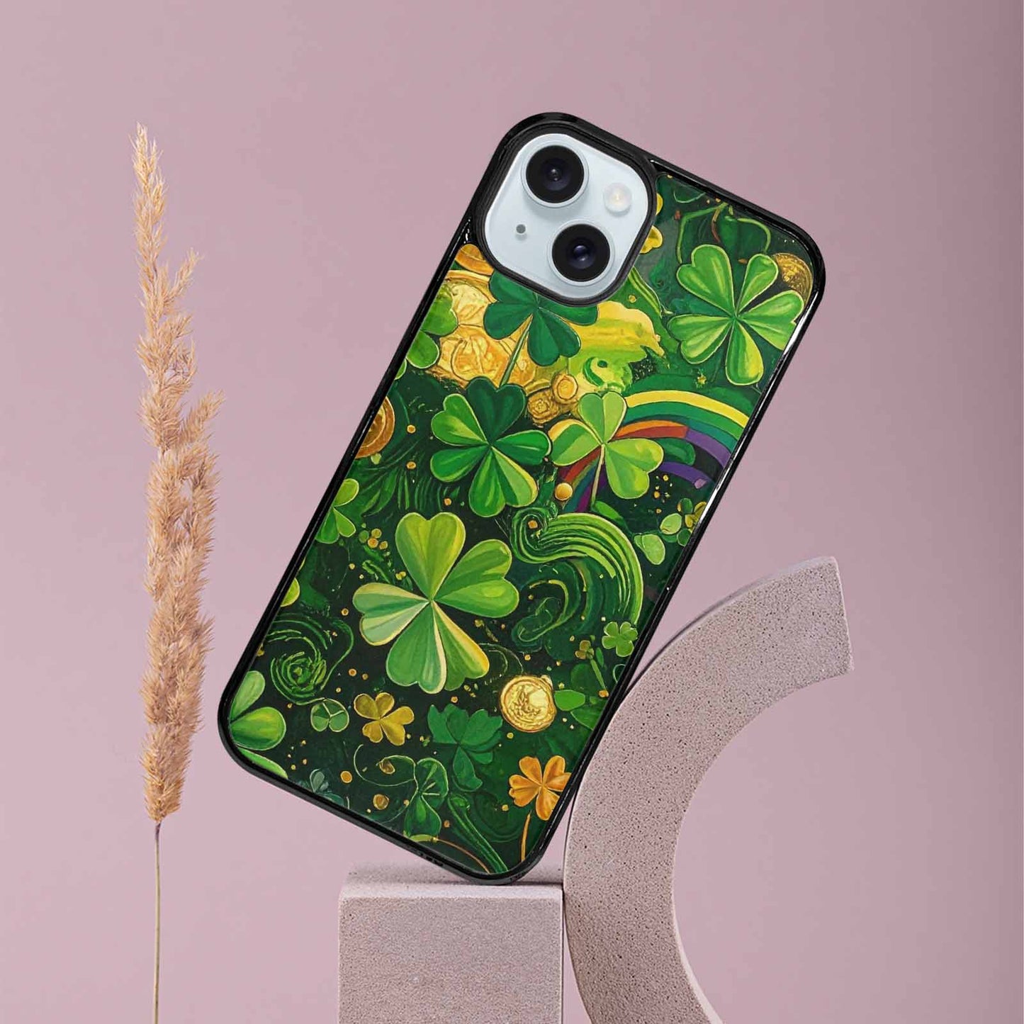 iPhone 15 Plus Case — St Patrick\'s Clover St Patrick\'s Clover, Original Design Phone Case
