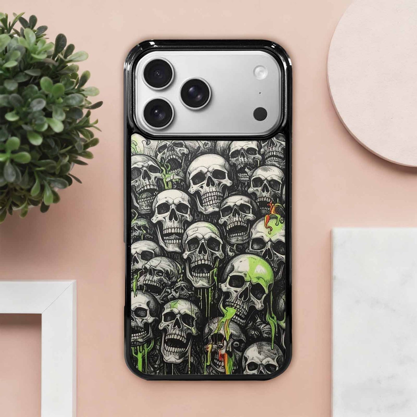 iPhone 17 Pro Max Case — Rainbow From Skull\'s Mouth Gothic Skulls, Custom Designed Case Cover