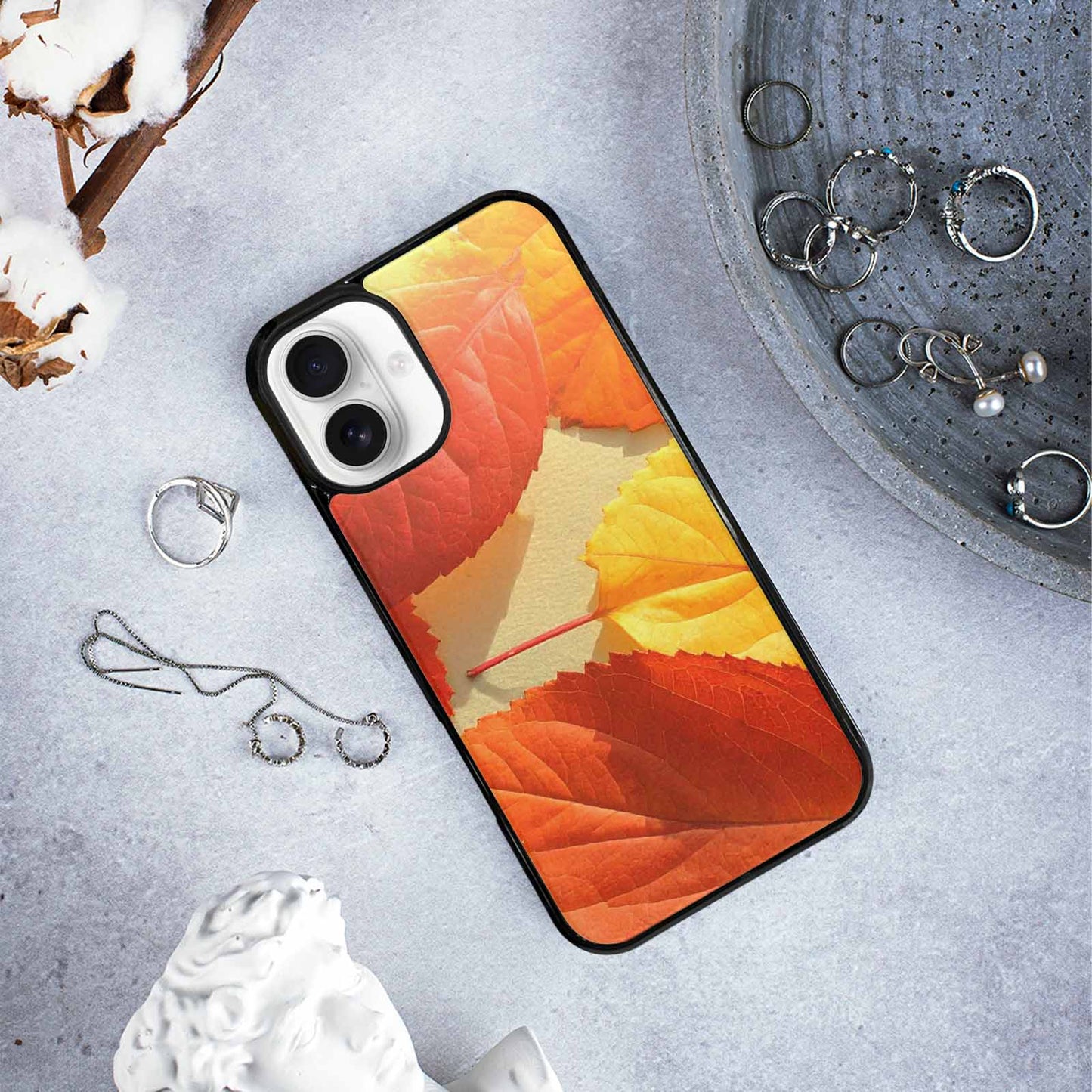 iPhone 16 Plus Case — Autumn Leaves, Unique Phone Case Design