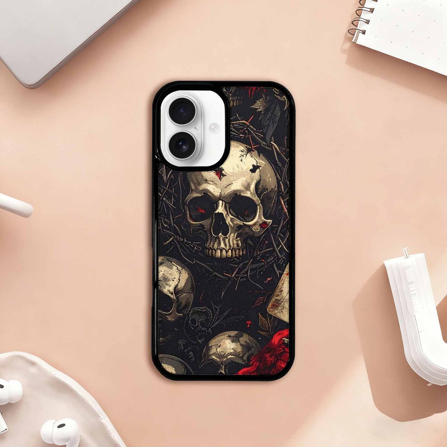 iPhone 17 Case — Skull Dark Art Gothic Print Gothic, Custom Designed Case Cover