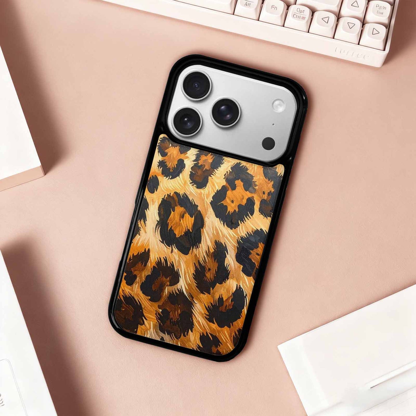 iPhone 17 Pro Case — Leopard Soft Airbrush Gradient Animal Print, Custom Made Phone Cover