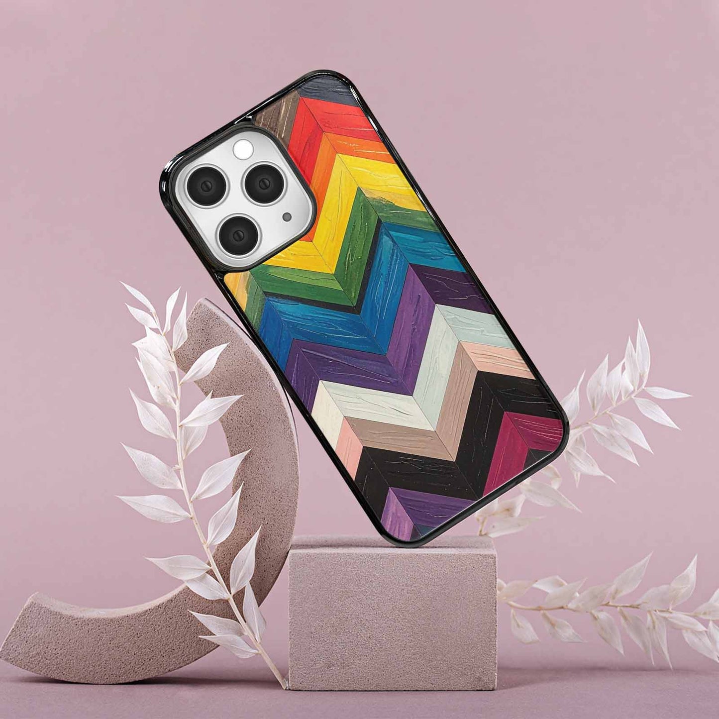 iPhone 15 Pro Max Case — Progress Pride Flag Color Theme Small, Personalized Phone Case