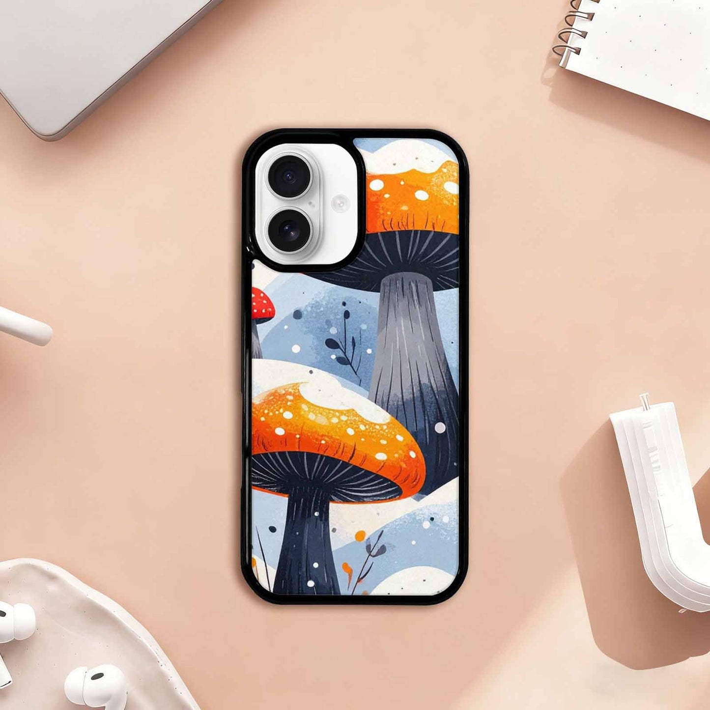 iPhone 17 Case — Vivid Winter Mushroom Cartoon Cute, Custom Phone Case