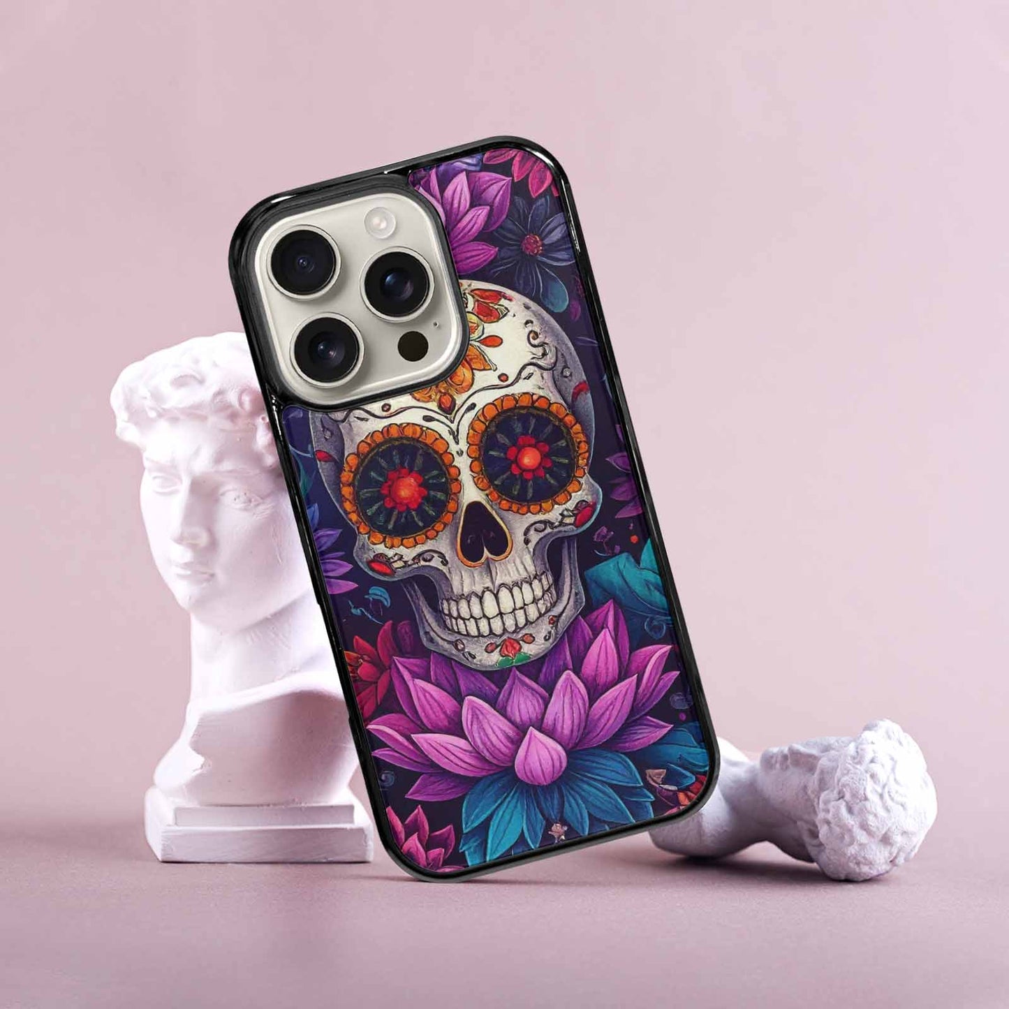 iPhone 16 Pro Case — Lotus Many Hundreds Of Skulls Art, Custom Designed Case Cover