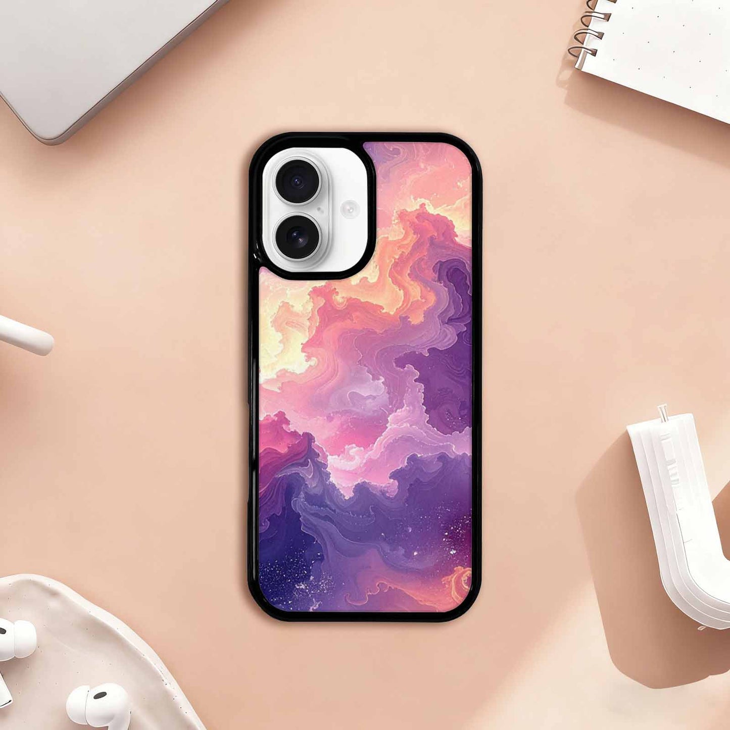 iPhone 17 Case — Seamless Tileable Pattern Of Galaxy Space, Unique Phone Case Design
