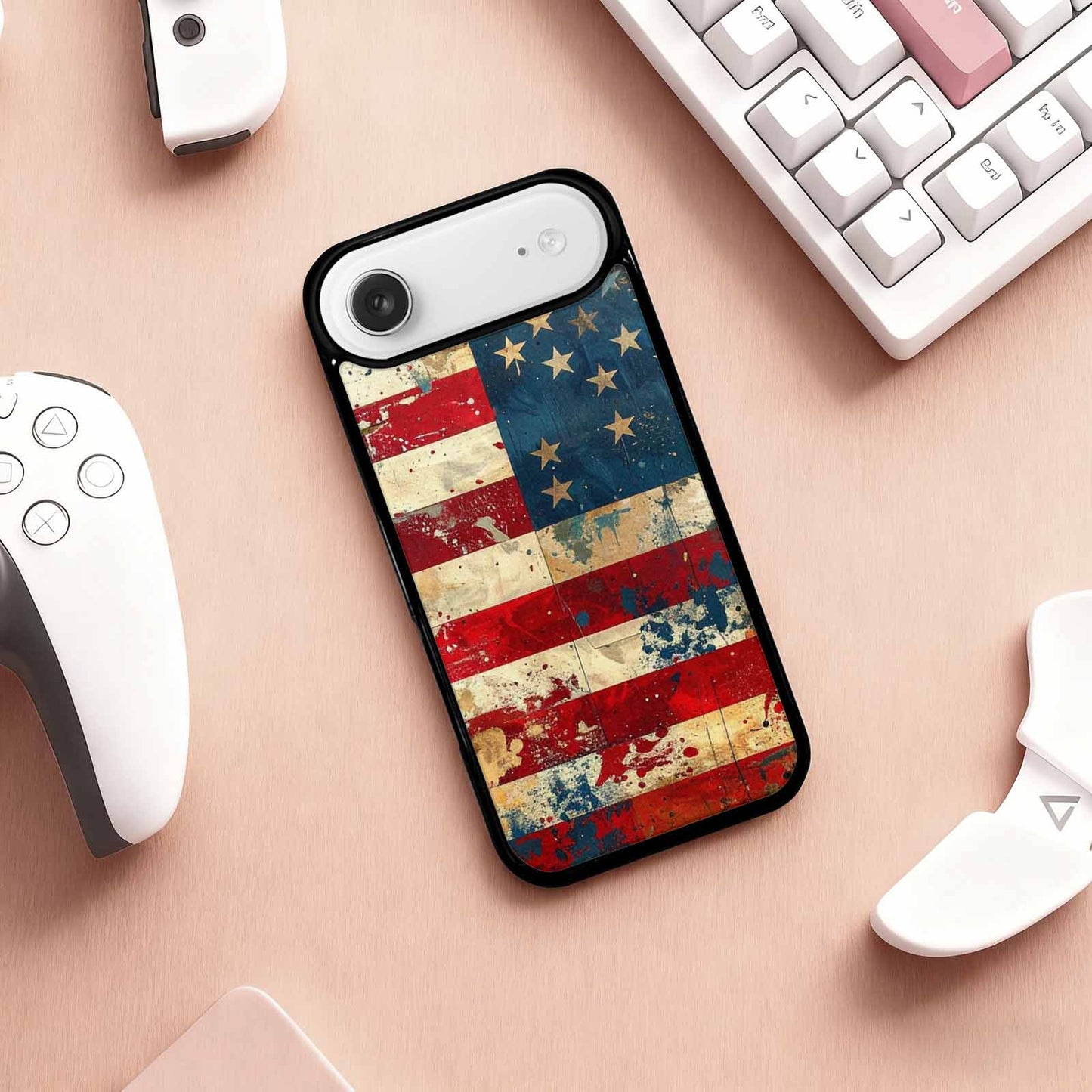 iPhone 17 Air Case — Small American Flag Stars And Galaxy, Original Design Phone Case