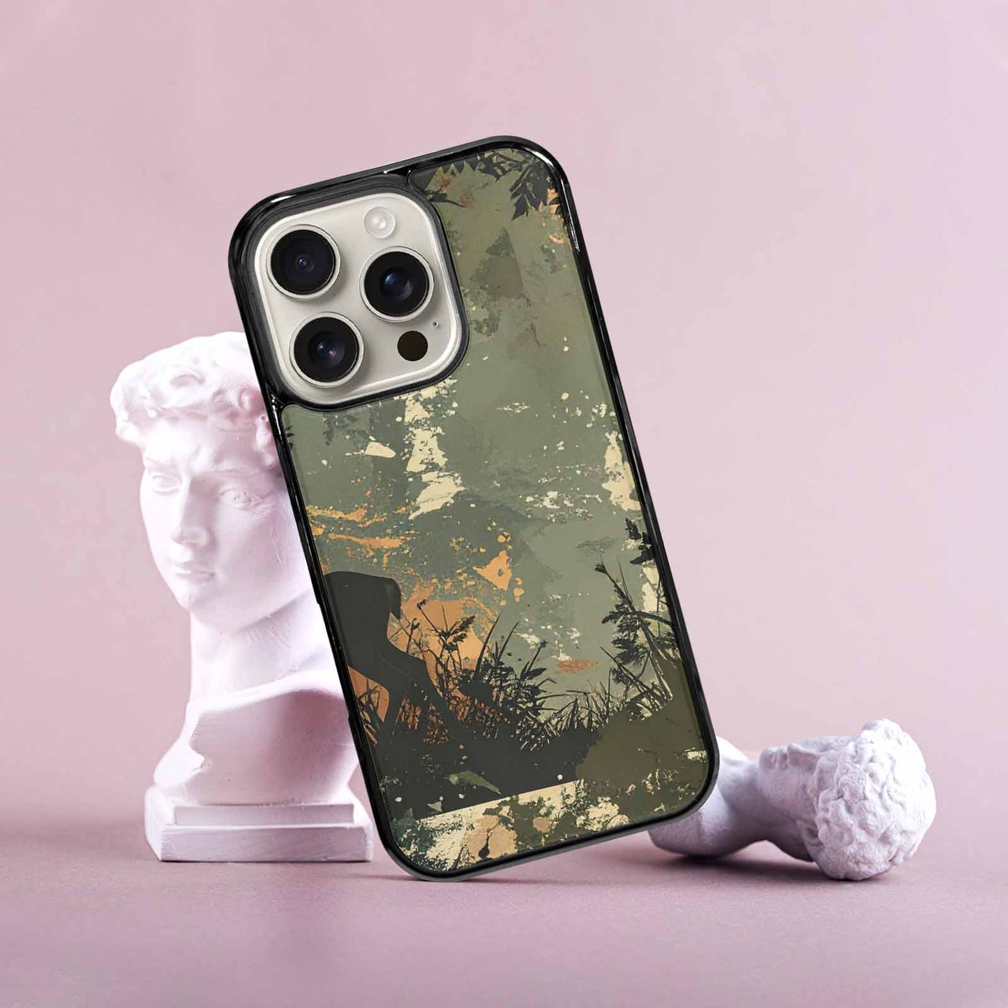 iPhone 16 Pro Case — Hunting Camouflage Pattern With Deer And, Custom Designed Case Cover