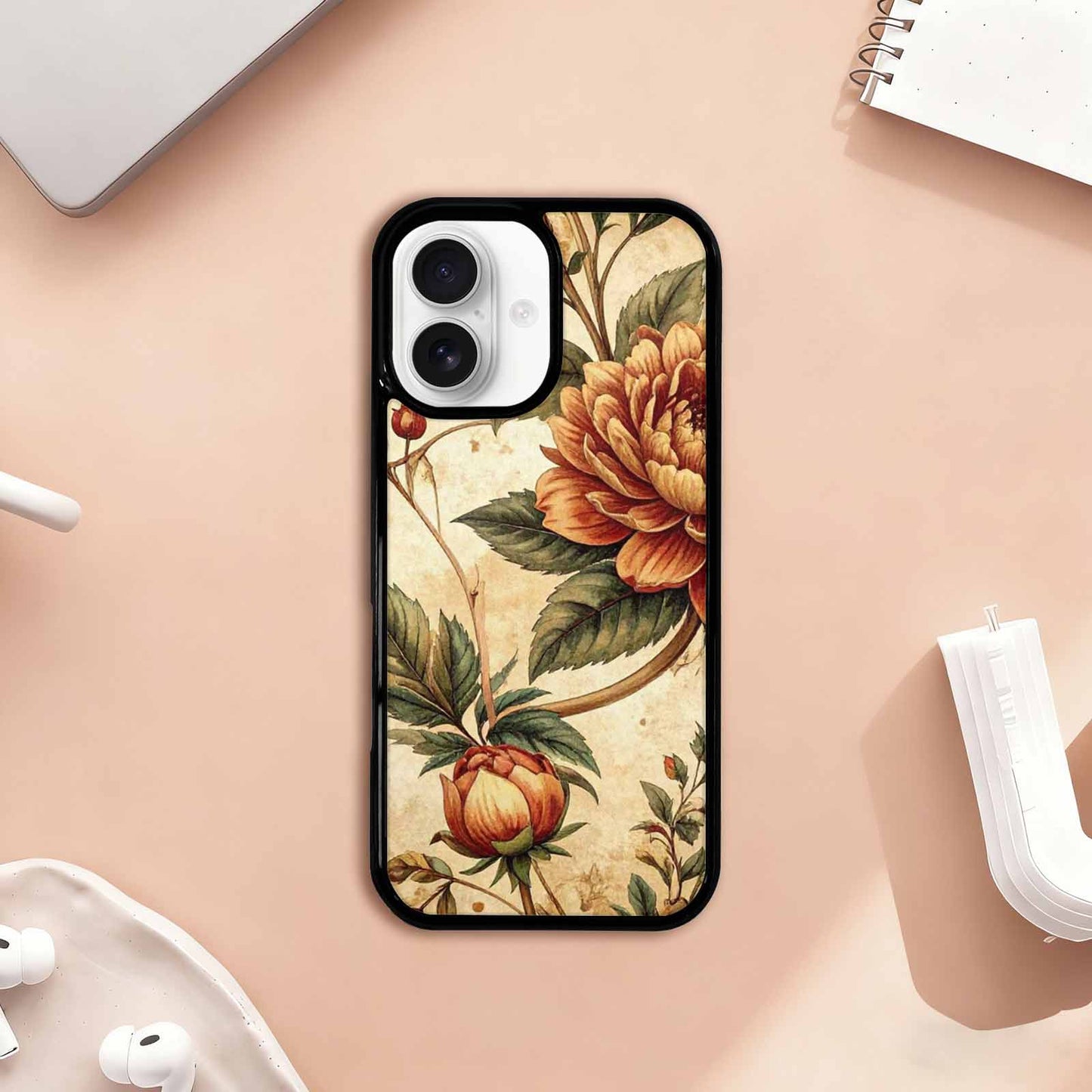 iPhone 17 Case — Vintage Botanical Art Pattern Floral, Custom Phone Case