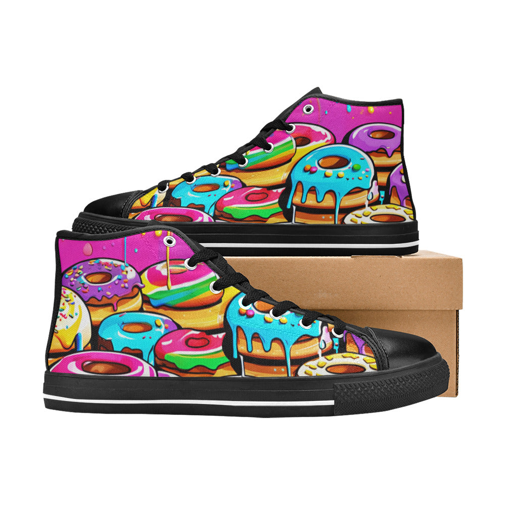 MEN'S Dripping Frosting From Rainbow High Top Canvas Aesthetic Sneakers