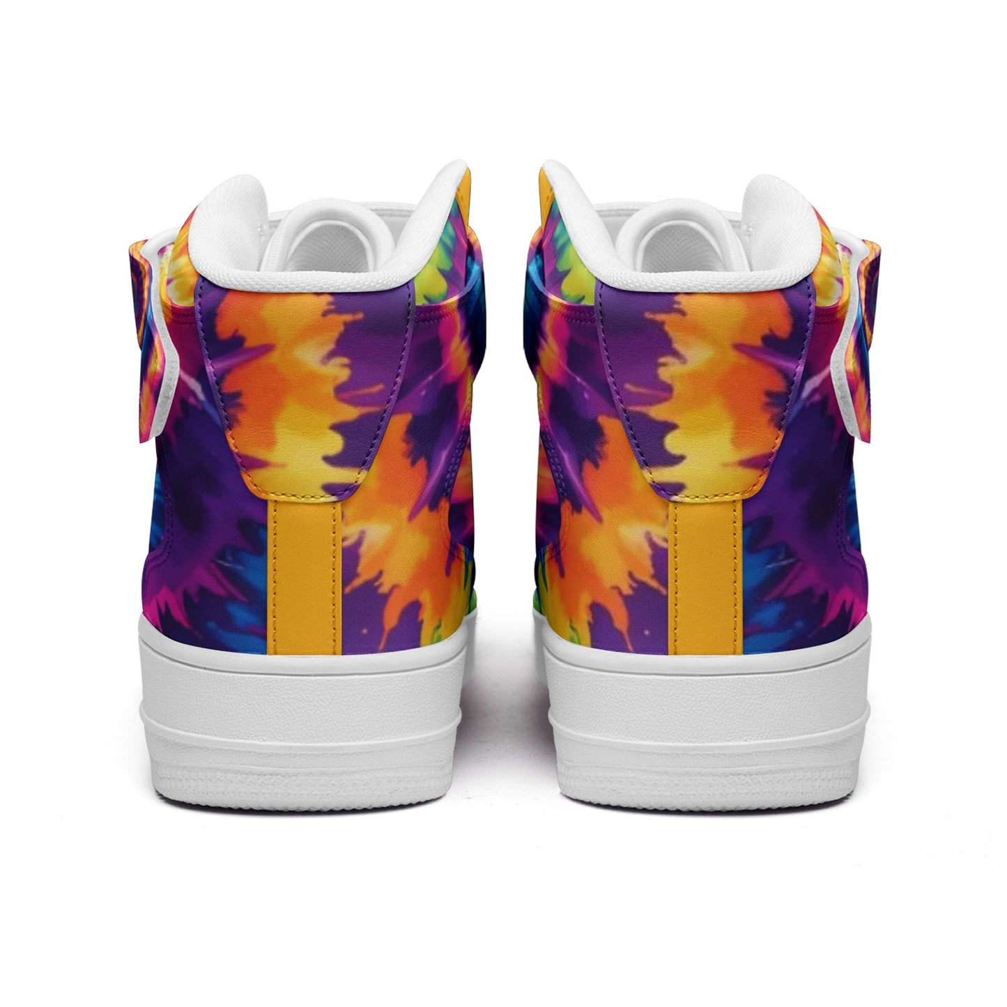 Tie Dye Custom Shoes Unisex high Top Leather Sneakers