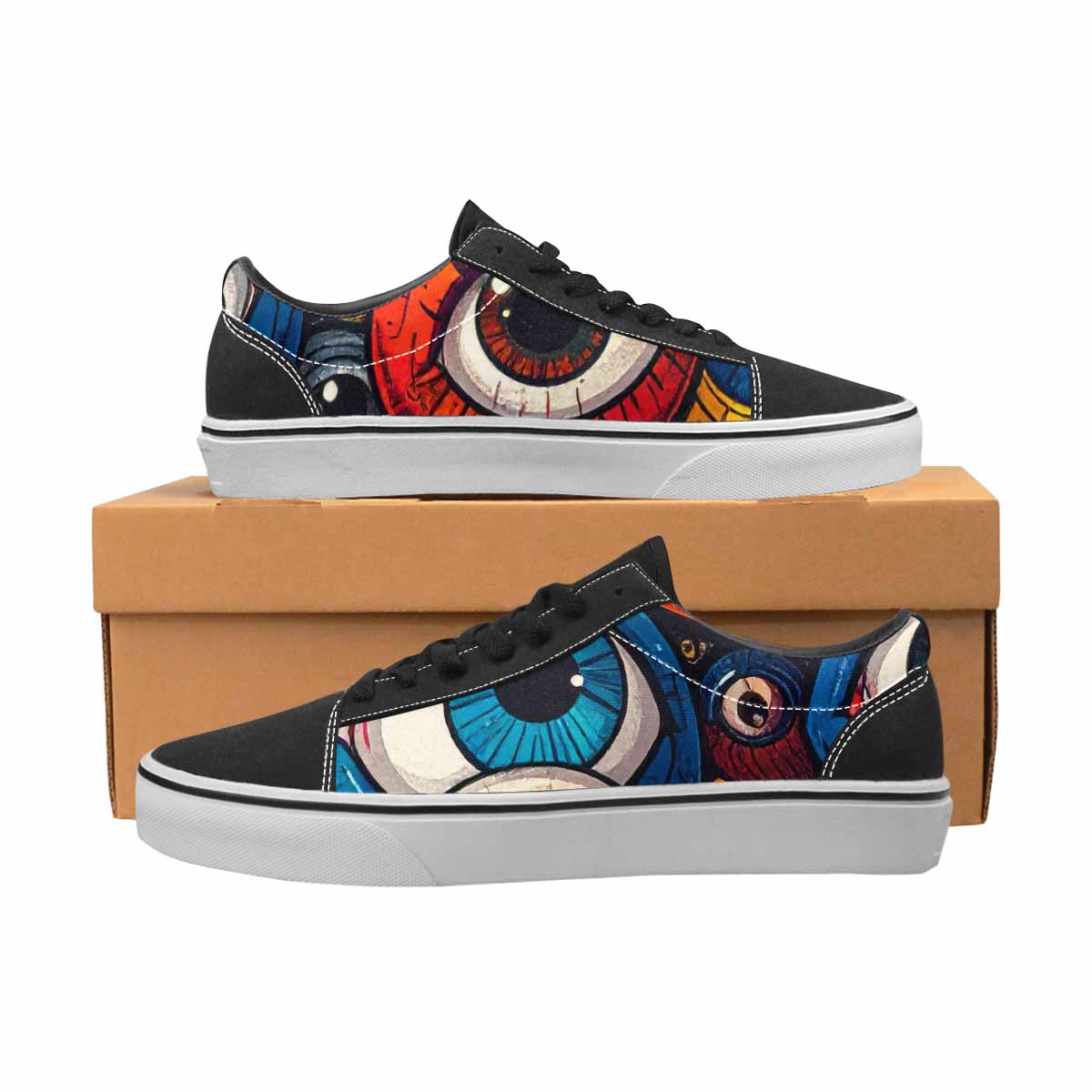 MEN'S Cartoon Eyeballs Canvas Lace-Up Surreal Shoes