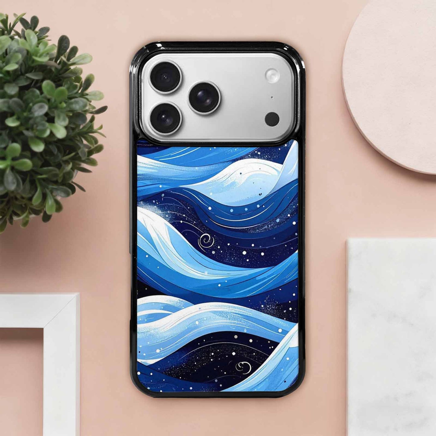 iPhone 17 Pro Max Case — Glossy Winter Wave Cartoon Cute, Custom Art Phone Cover