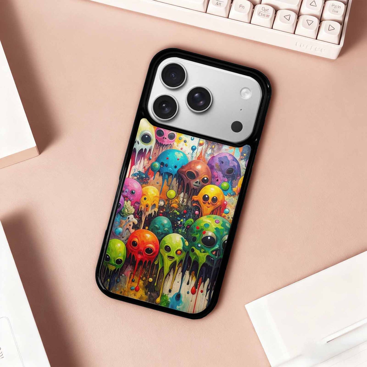 iPhone 17 Pro Case — Aliens Camomelting Aliens Patt Tuu Alien, Custom Phone Case