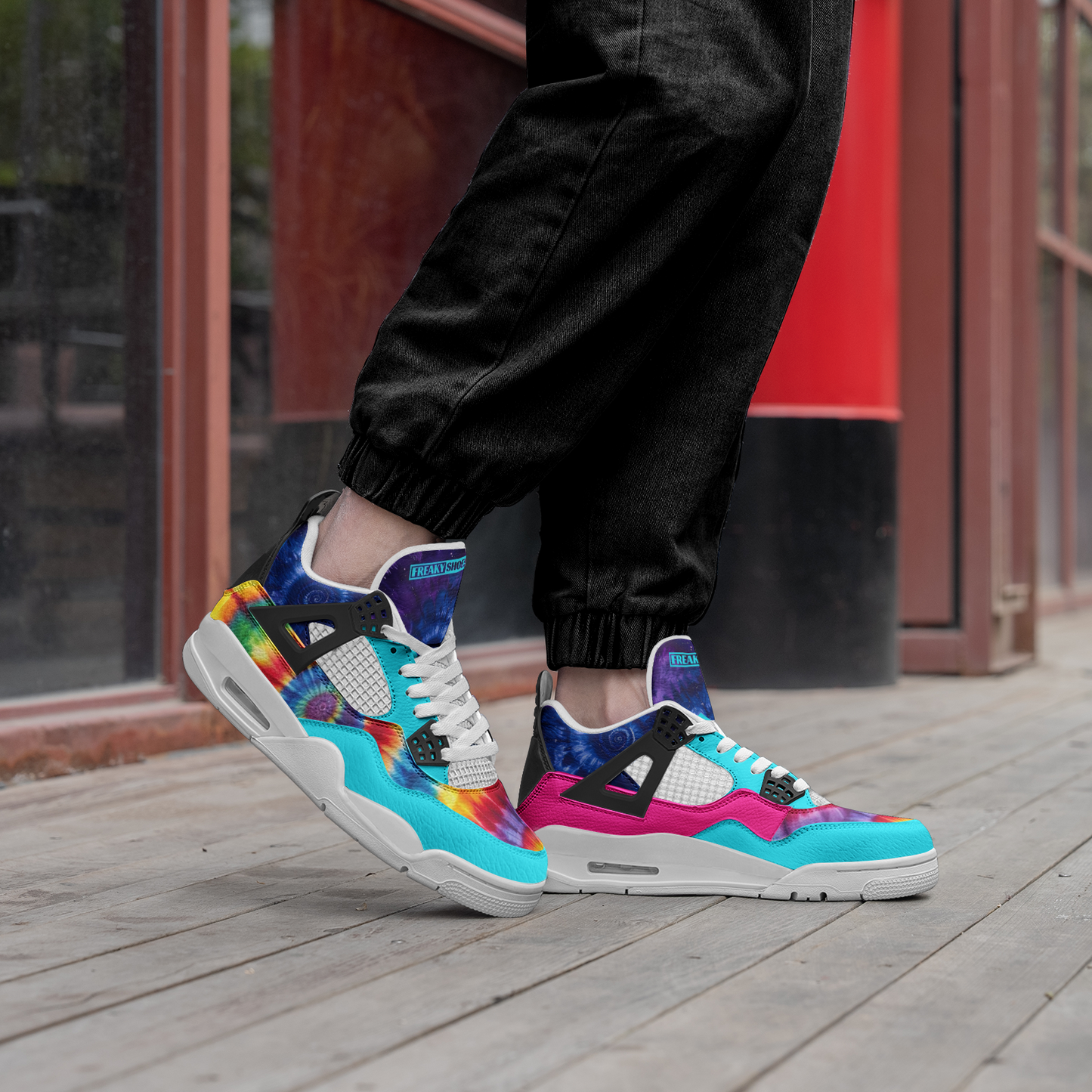 Tie Dye Art Unisex Non Slip Lace Up Breathable Fashion Sneakers