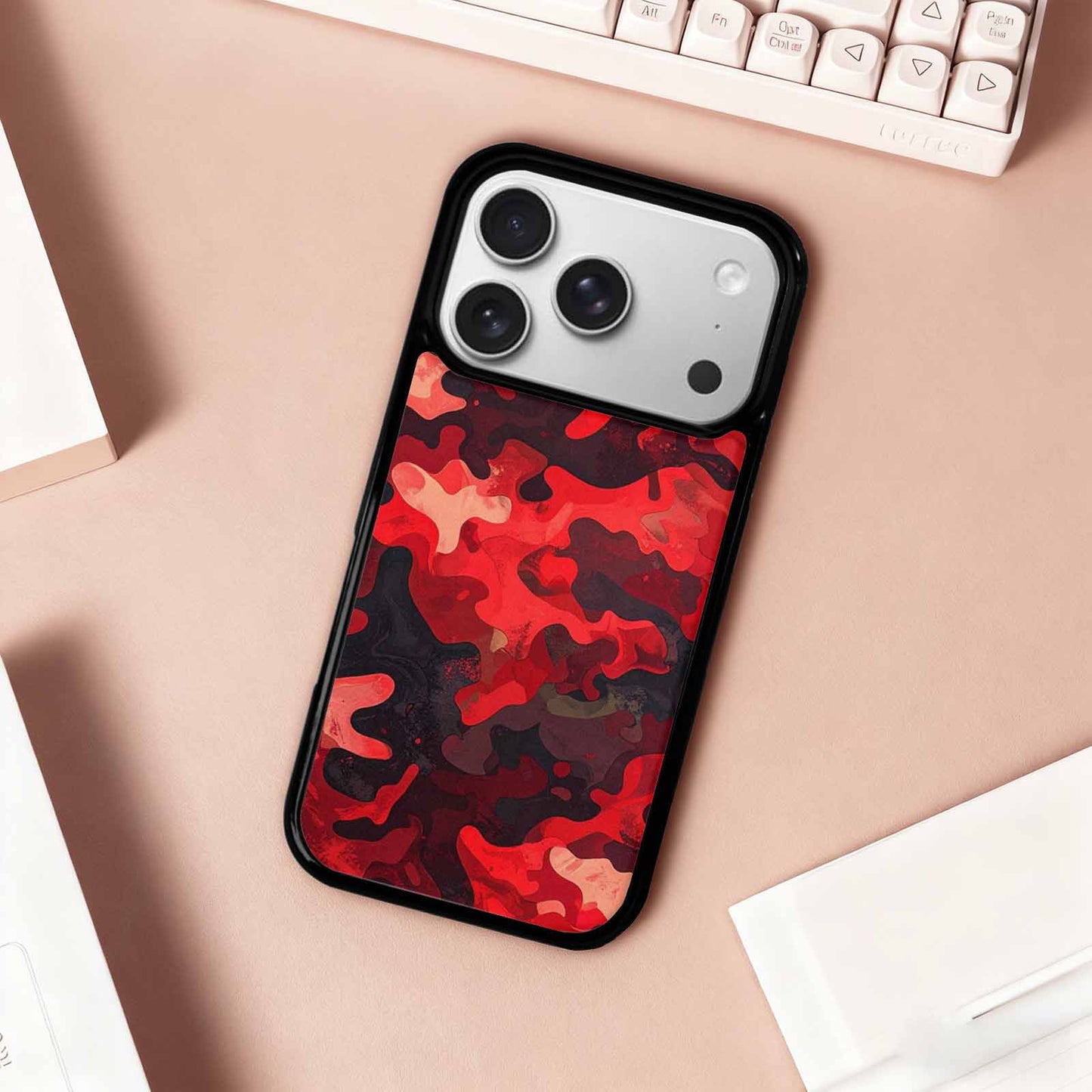iPhone 17 Pro Case — Small Military Camouflage Blotch Pattern Camo, Customized Protective Case