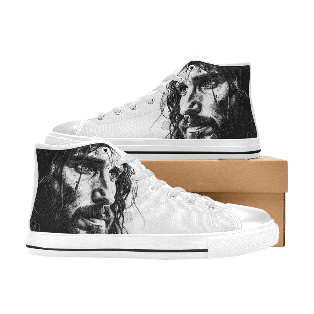 MEN'S Jesus Men’S High Top Canvas Neon Fantasy Custom Shoes