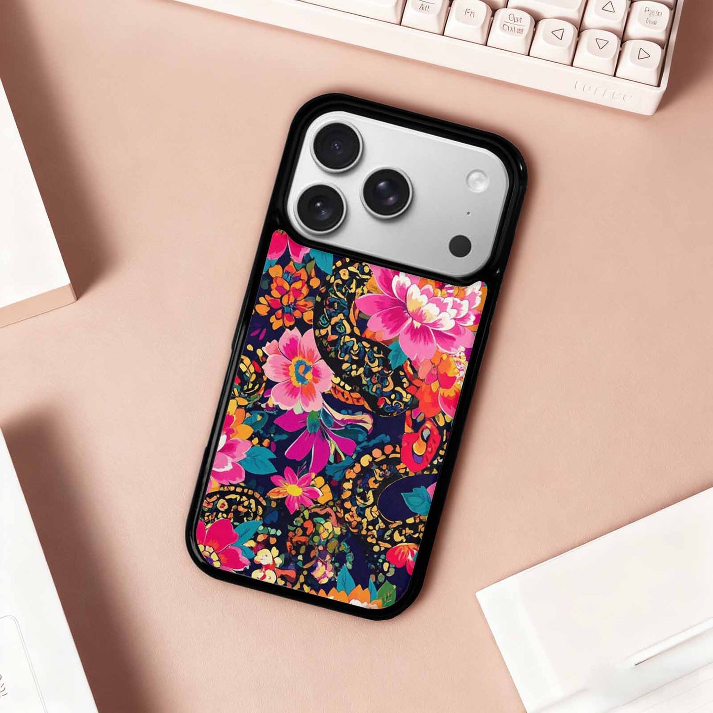 iPhone 17 Pro Case — Snakes Print Floral Seamless Pattern Floral, Personalized Phone Case