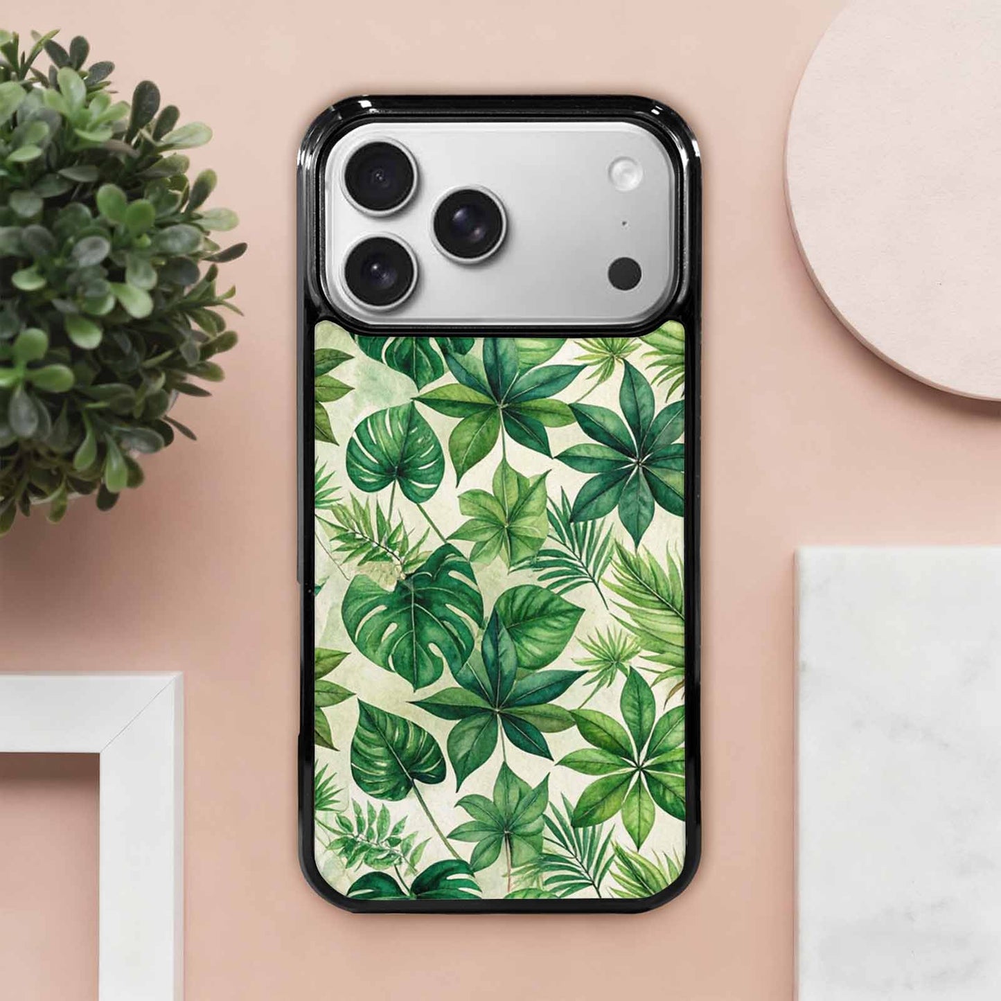 iPhone 17 Pro Max Case — Small Seven Point Palmate Floral, Personalized Phone Case