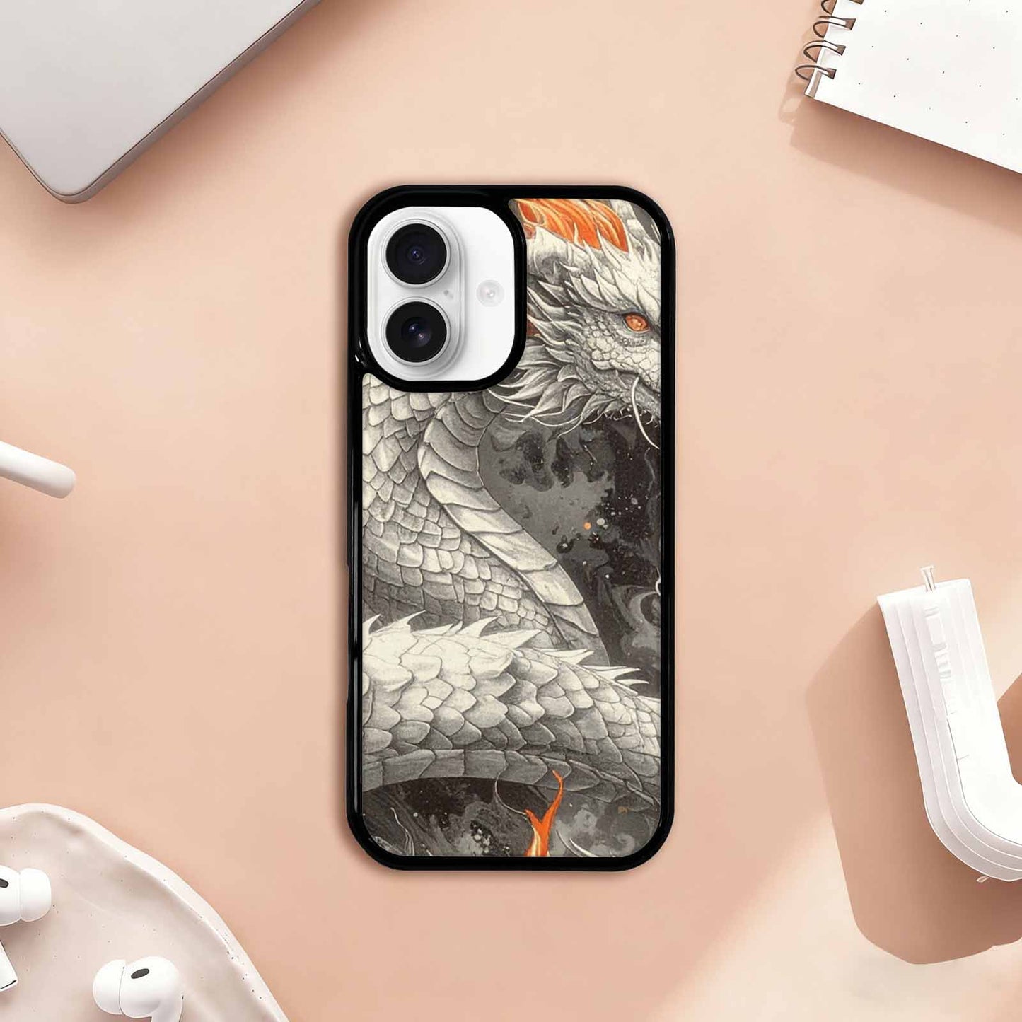 iPhone 17 Case — Retro Dragons Flame Retro Vintage, Custom Art Phone Cover