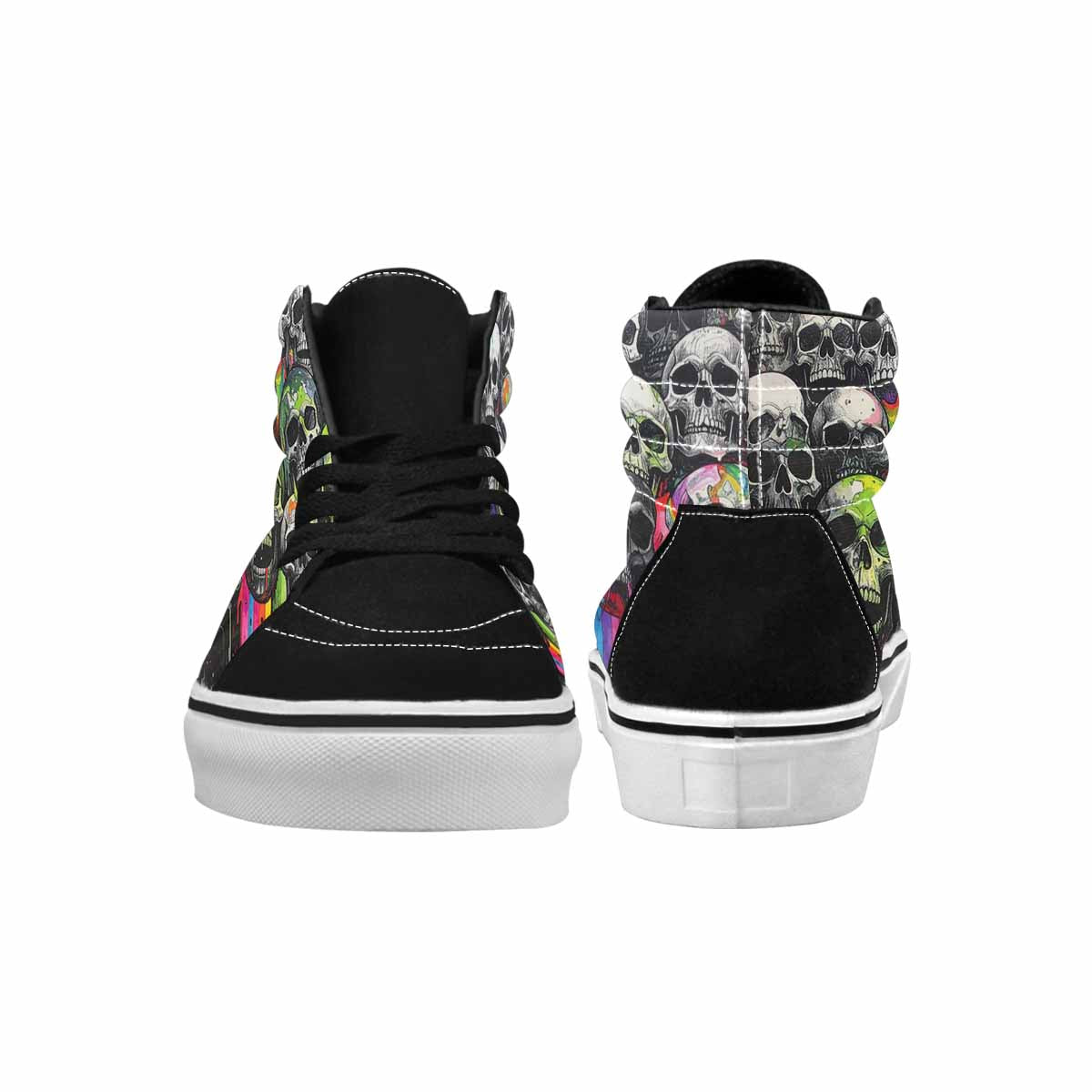 MEN'S Rainbow From Skull S High Top Canvas Wallpaper Art Sneakers