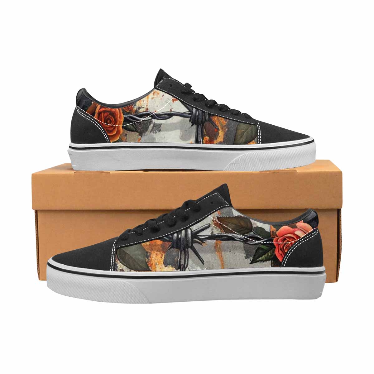 MEN'S Barbed Wire Chain Canvas Lace-Up Surreal Shoes