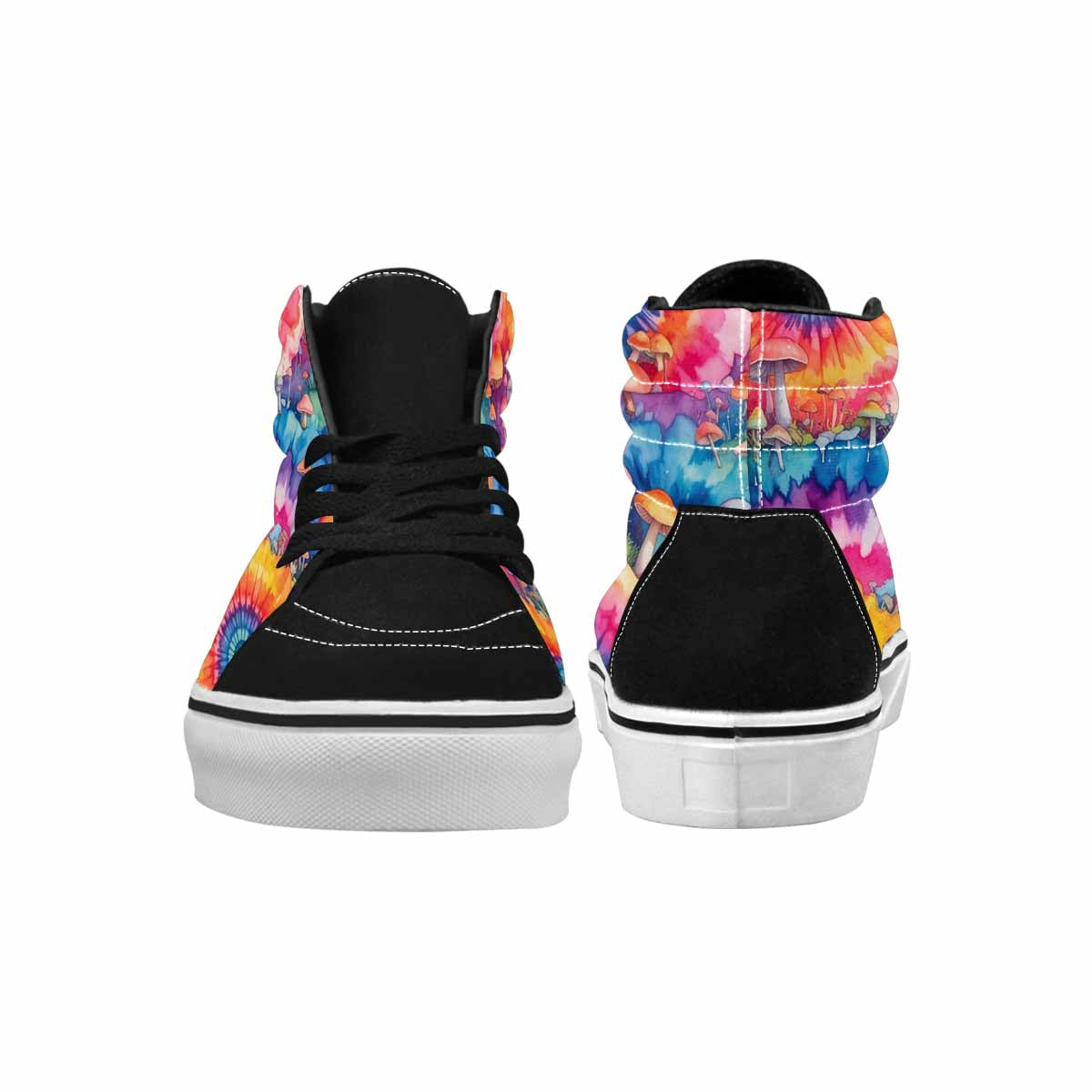 MEN'S Mushrooms Tie Dye High Top Canvas Melting Art Sneakers
