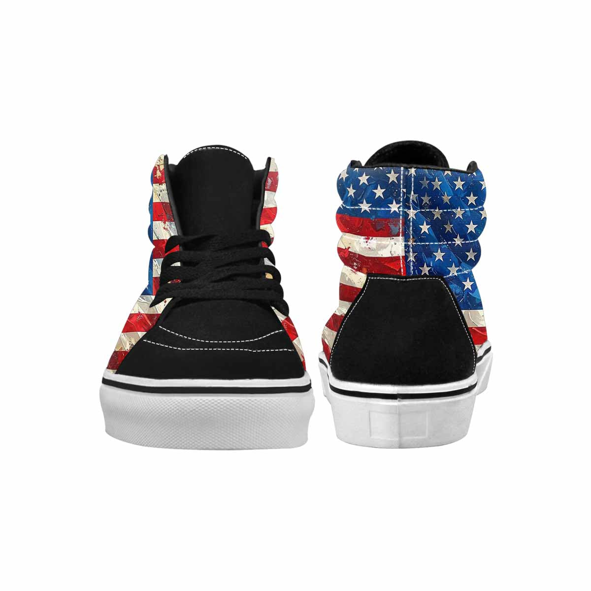 WOMEN'S American Flag Stars High Top Canvas Surreal Custom Shoes