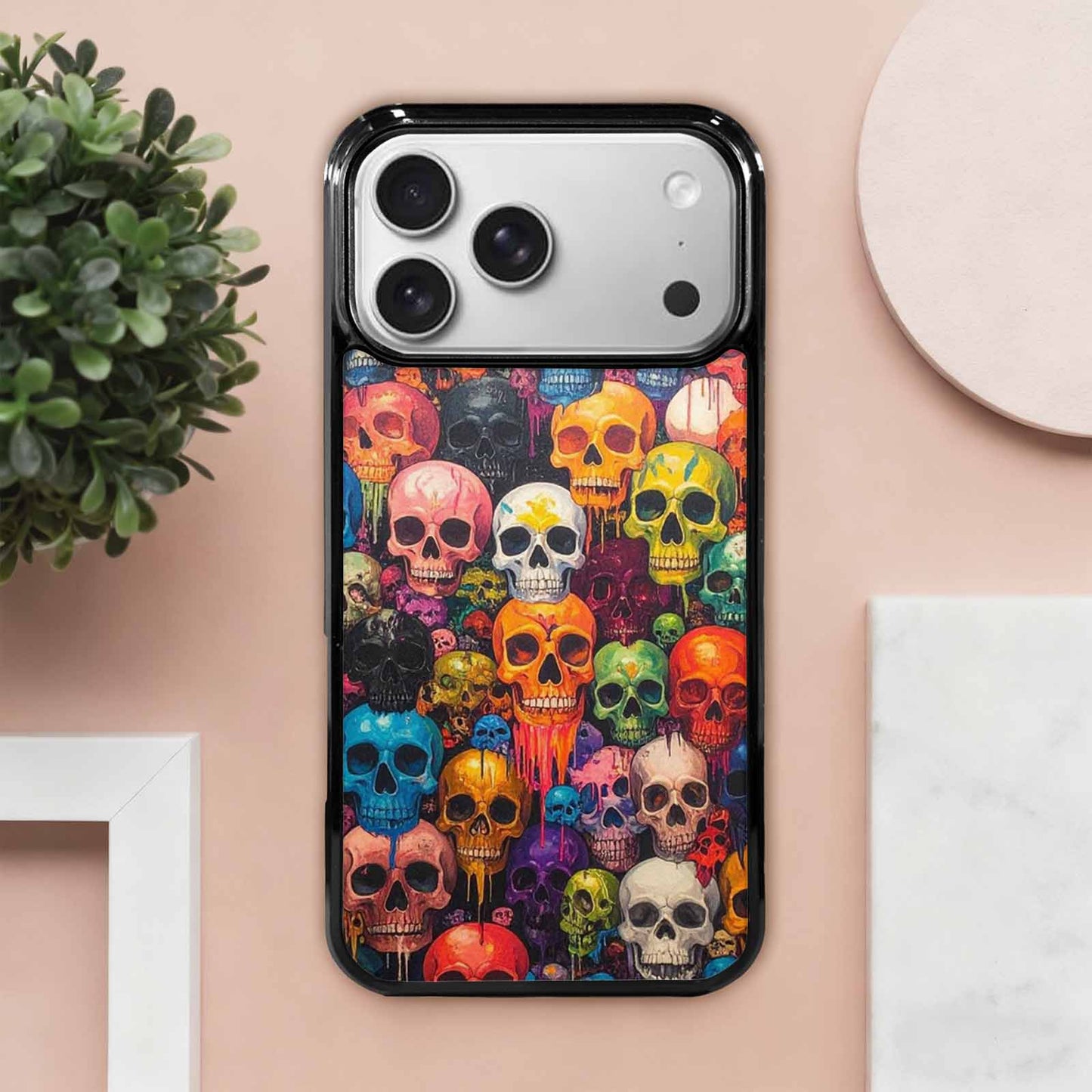 iPhone 17 Pro Max Case — Skulls (general) Skulls Pattern Gothic Skulls, Custom Art Phone Cover