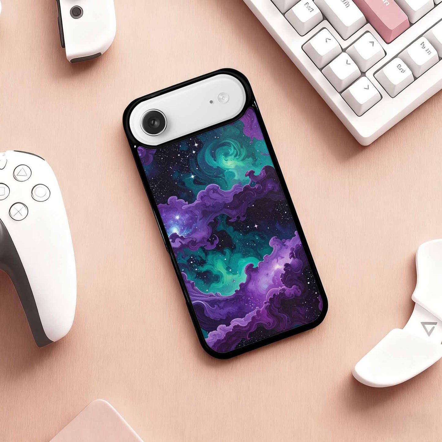 iPhone 17 Air Case — Seamless Tileable Pattern Of Swirling Galaxy, Custom Made Phone Cover