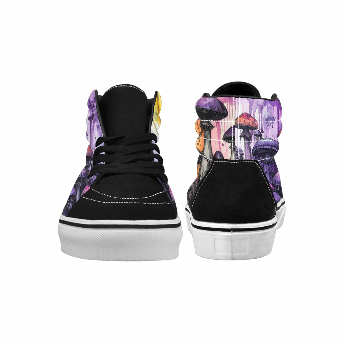 MEN'S Rainbow Drip Mushrooms High Top Canvas Vivid Sneakers