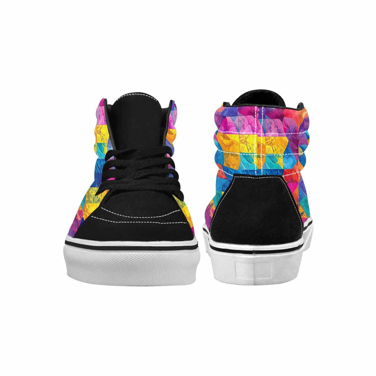WOMEN'S Pansexual Flag Color High Top Canvas Cottagecore Sneakers