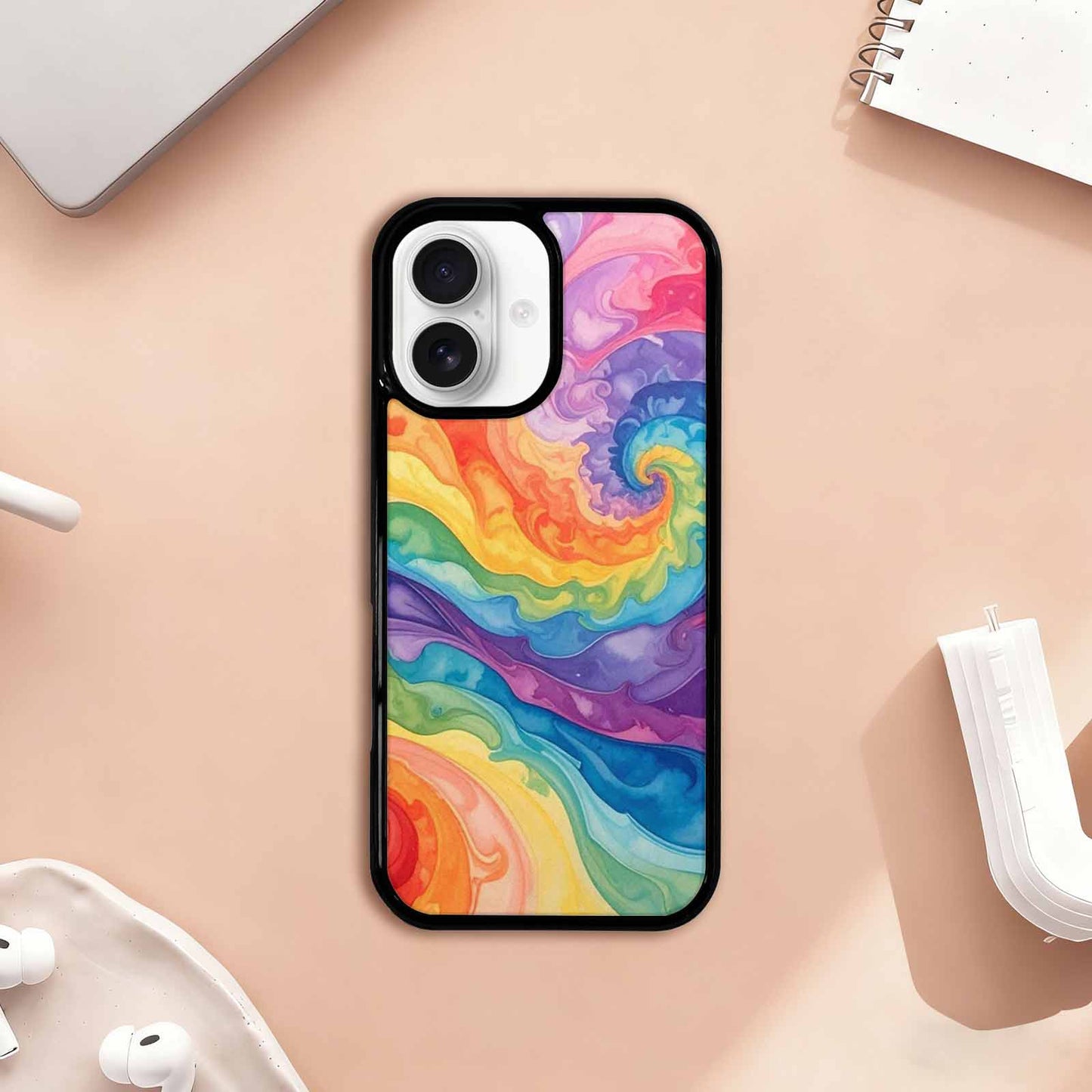 iPhone 17 Case — Tie Dye Swirls Tie Dye Tie, Custom Designed Case Cover