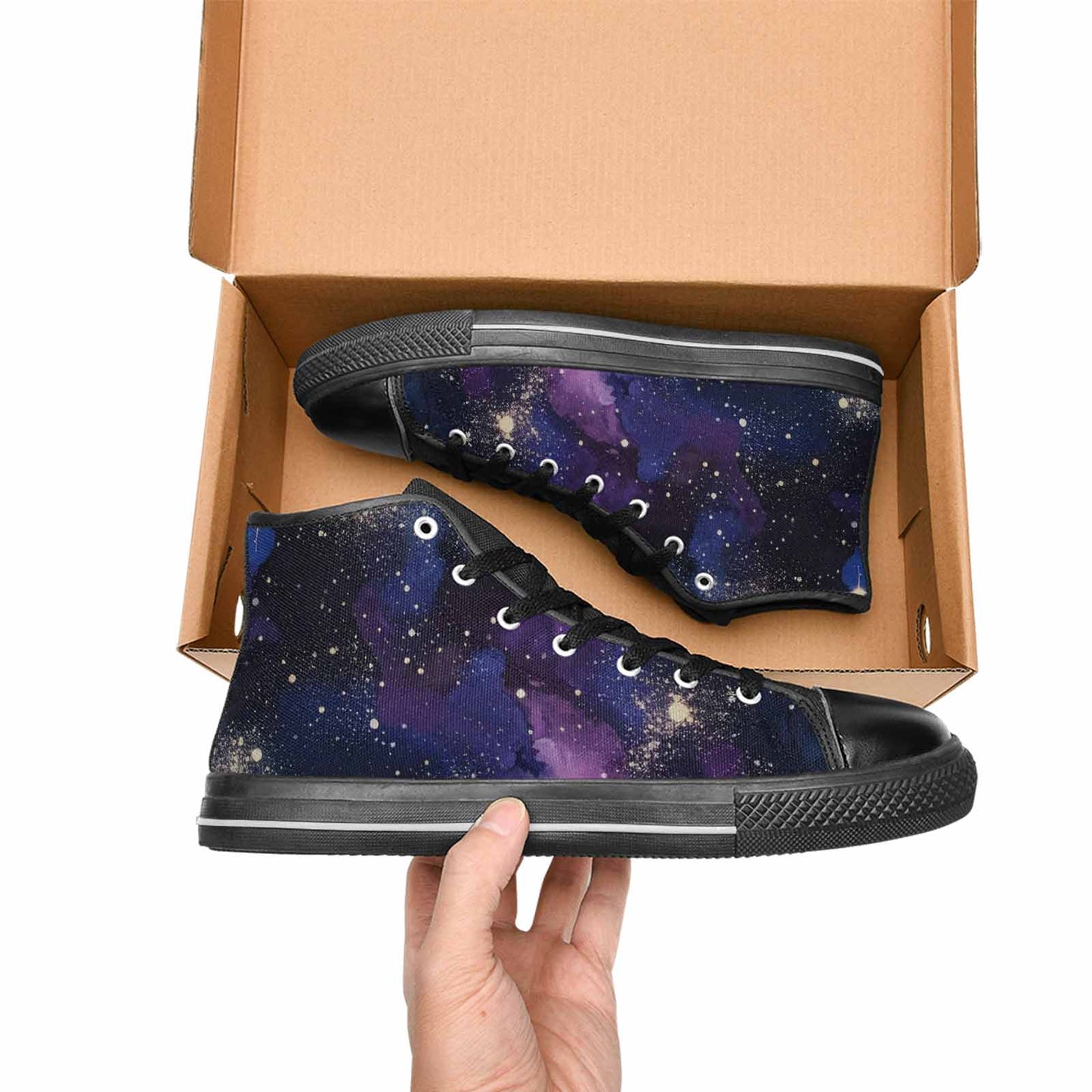 MEN'S Galaxy Art - High Top Canvas Dreamcore Custom Shoes