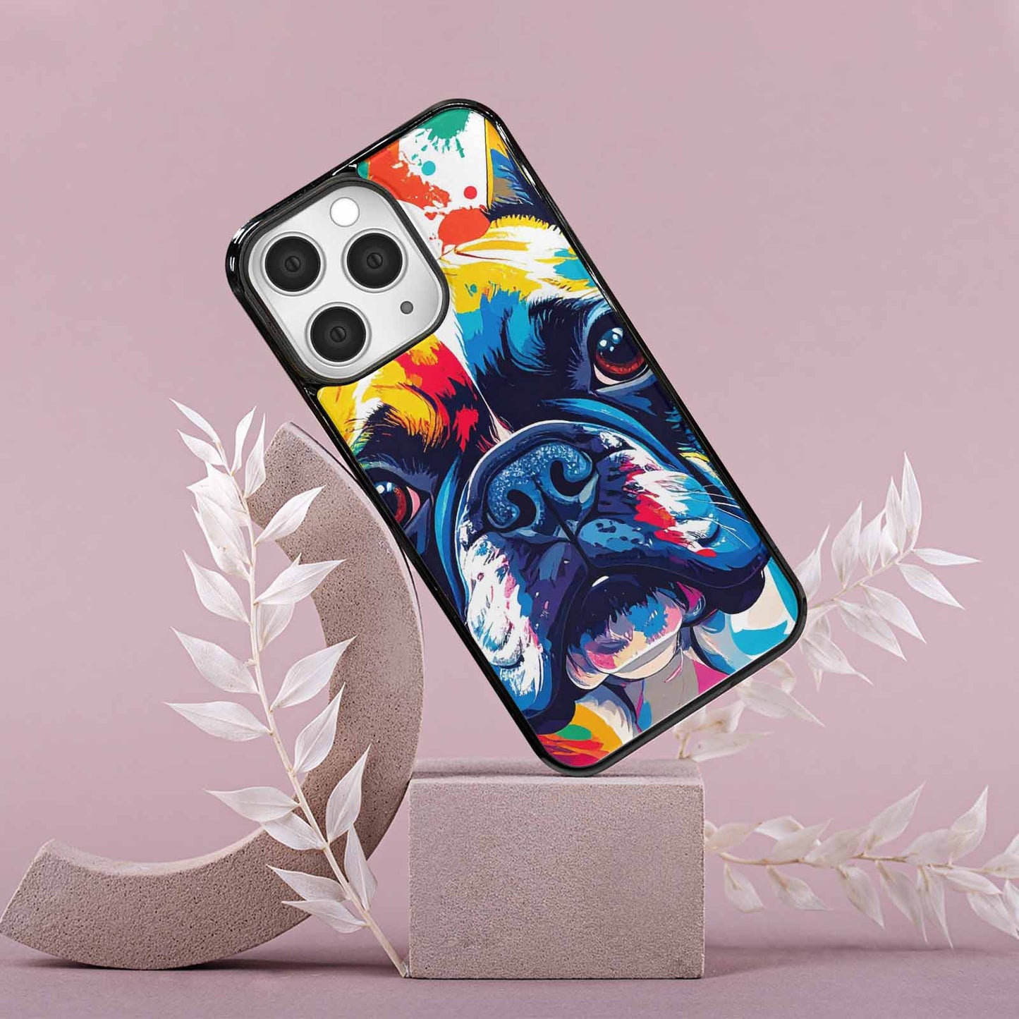 iPhone 15 Pro Max Case — French Bulldog Pop Art Pattern, Personalized Phone Case