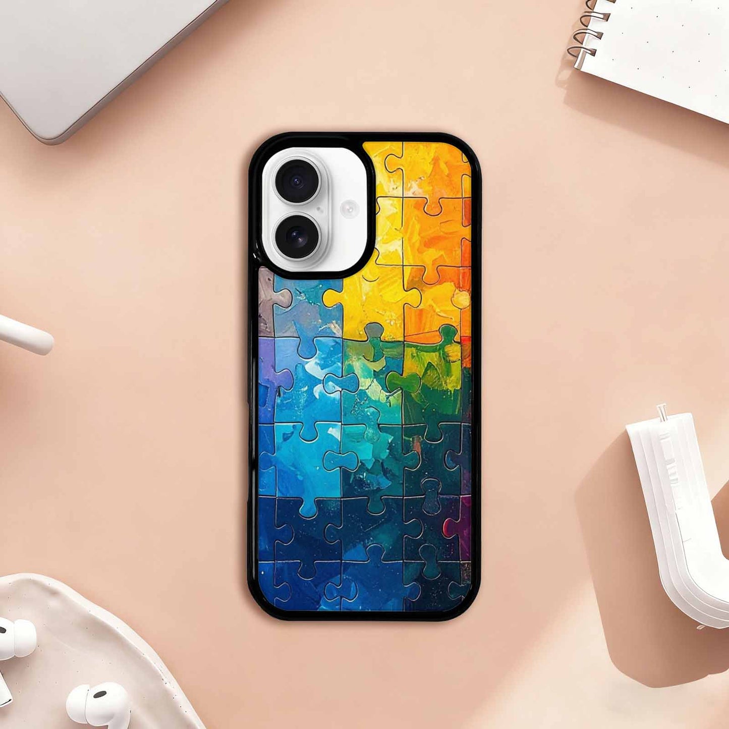 iPhone 17 Case — Autism Puzzle Pieces Puzzle Original Art, Customized Protective Case