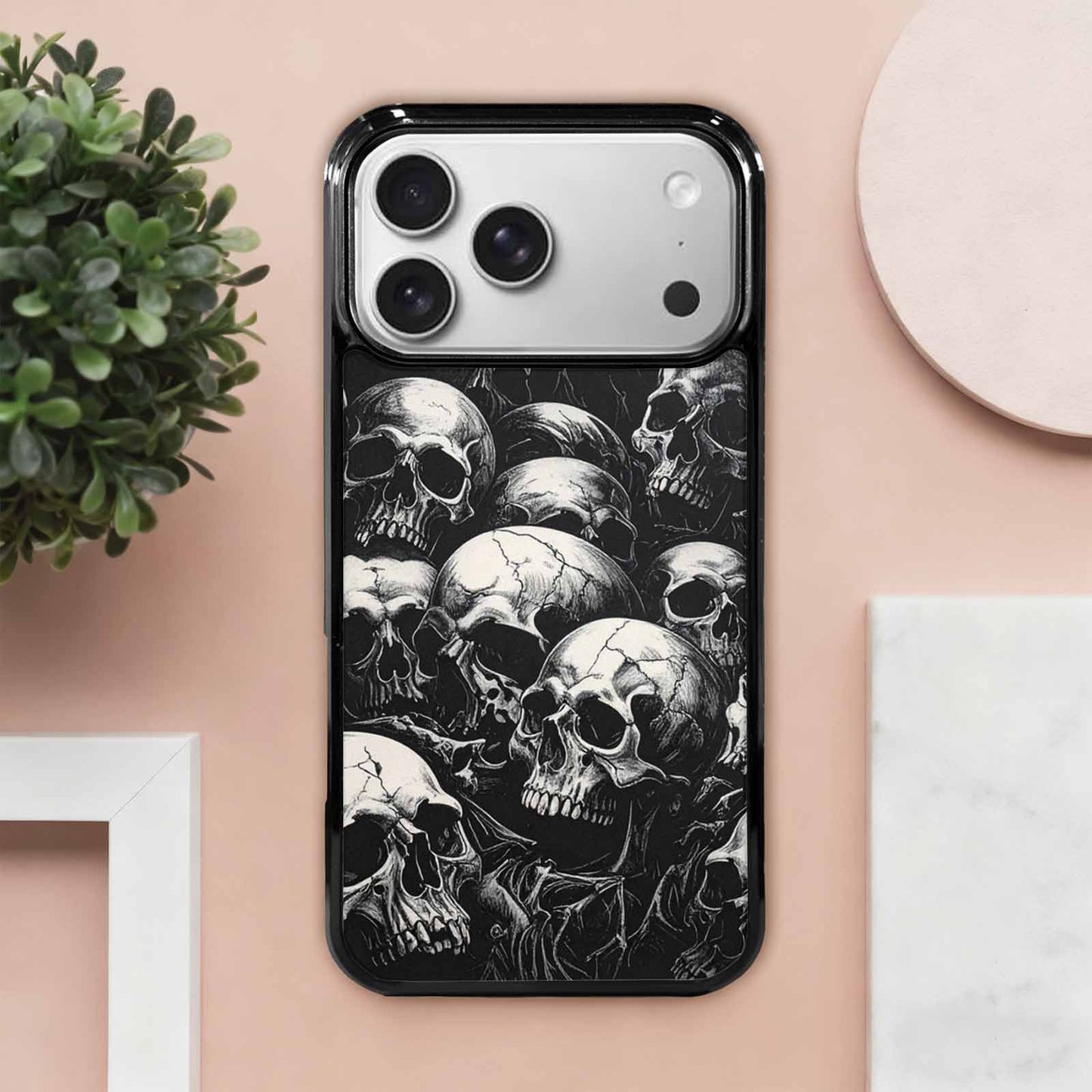 iPhone 17 Pro Max Case — Skull Dark Art Gothic Print Gothic, Custom Made Phone Cover