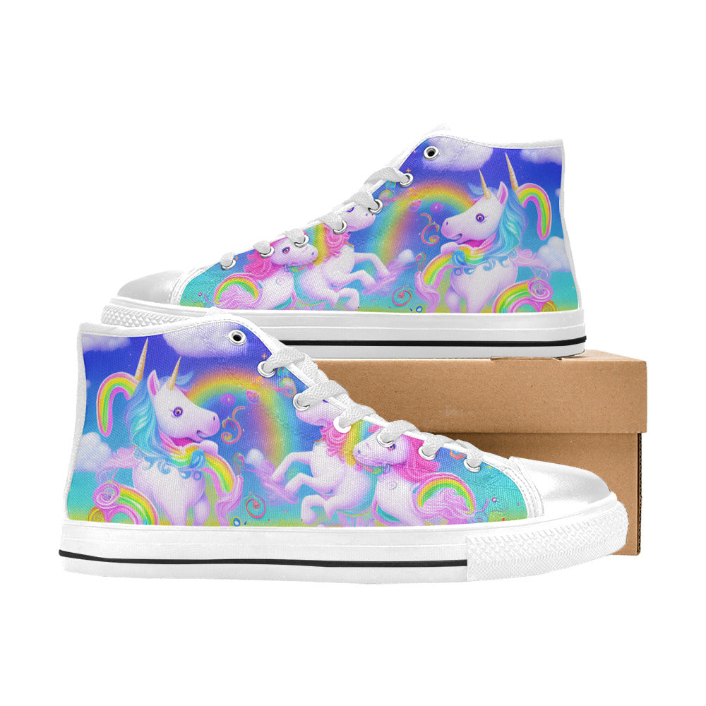 MEN'S Unicorns Art Men’S High Top Canvas Dreamcore Custom Sneakers