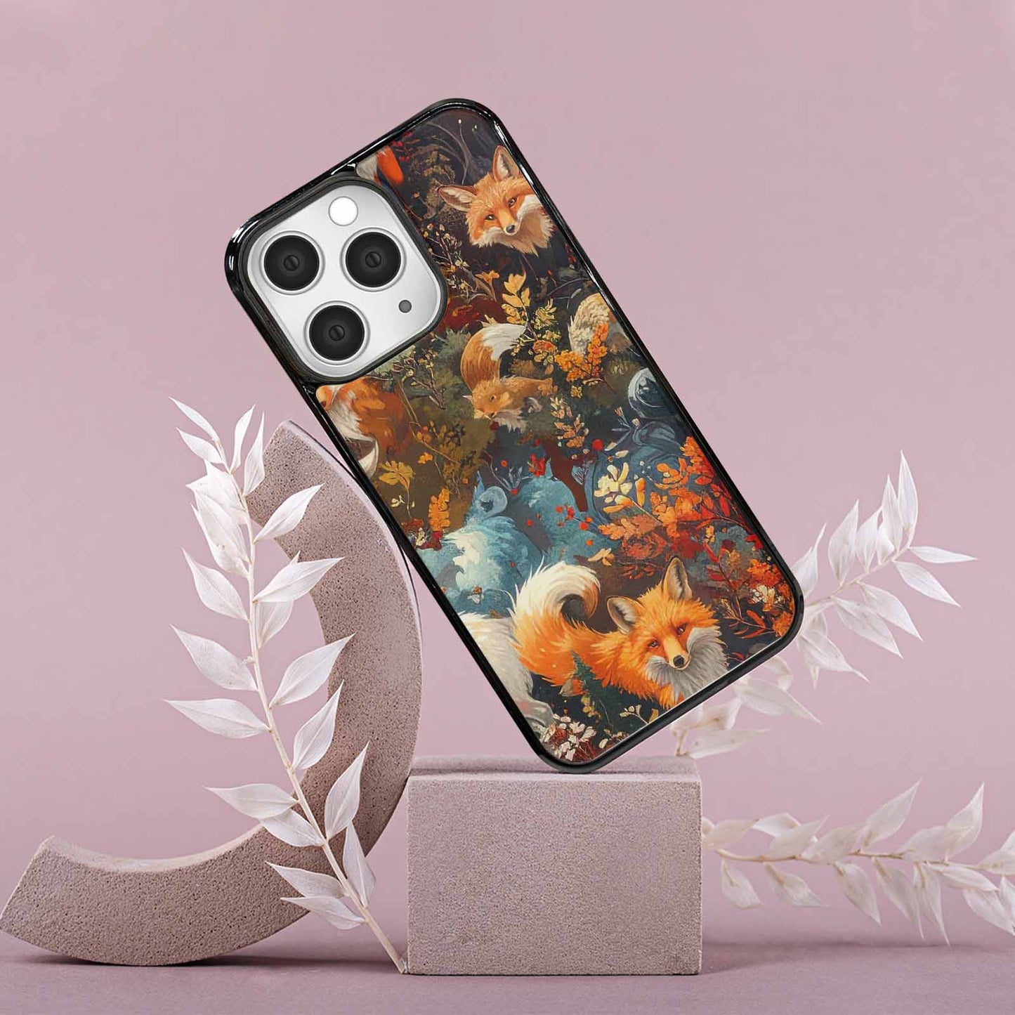 iPhone 15 Pro Max Case — Fox Forest Fox Forest Pattern Hundreds, Unique Phone Case Design