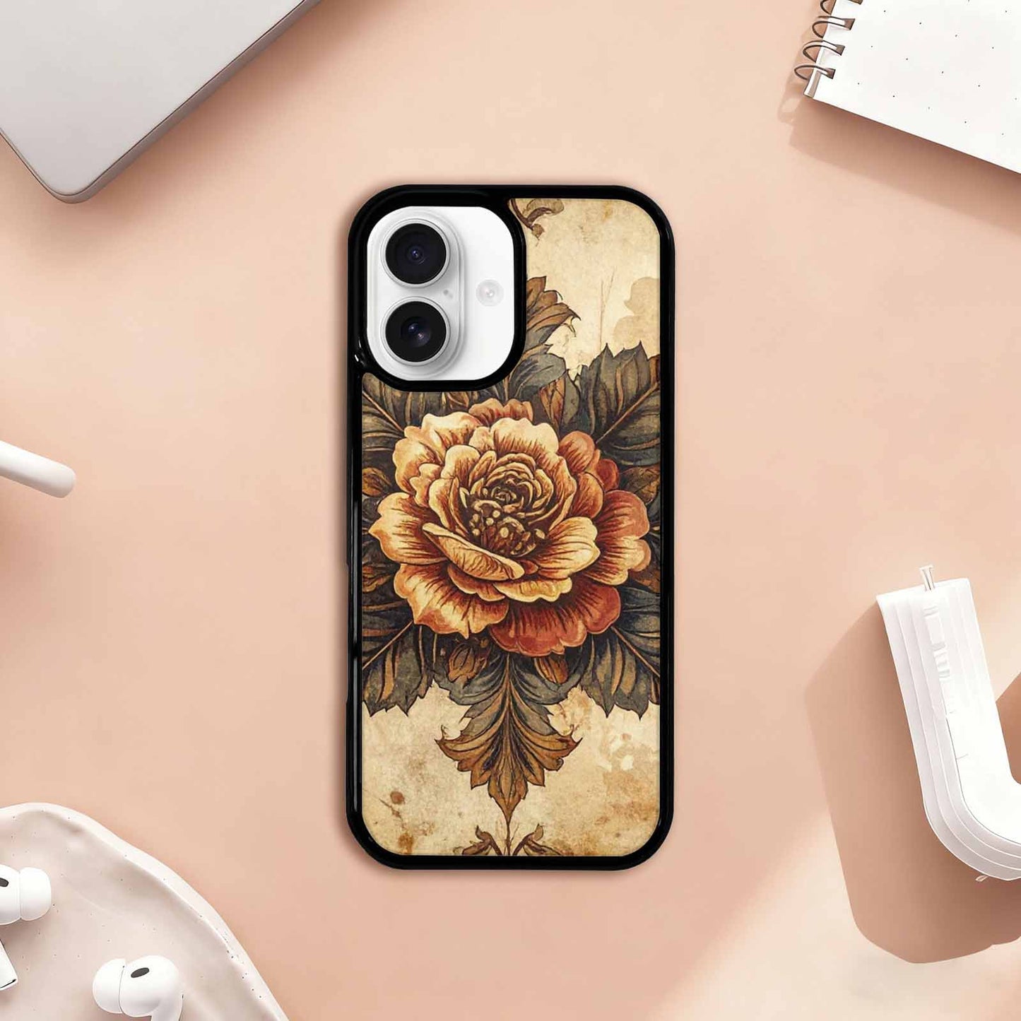 iPhone 17 Case — Vintage Botanical Art Pattern Floral, Custom Print Case Cover